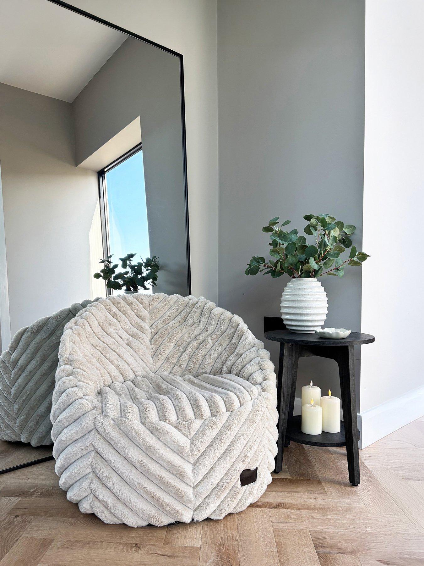 rucomfy: Ribbed Faux Fur Beanbag Chair