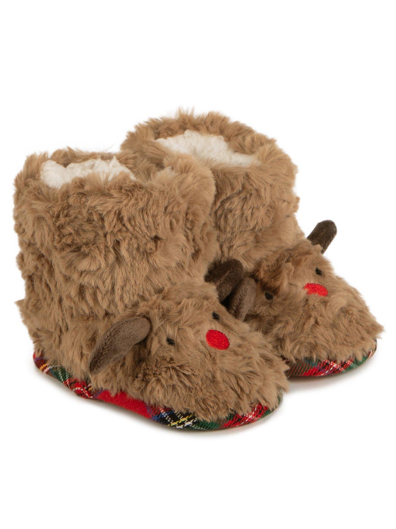 TOTES Toddlers Cosy Reindeer Booties
