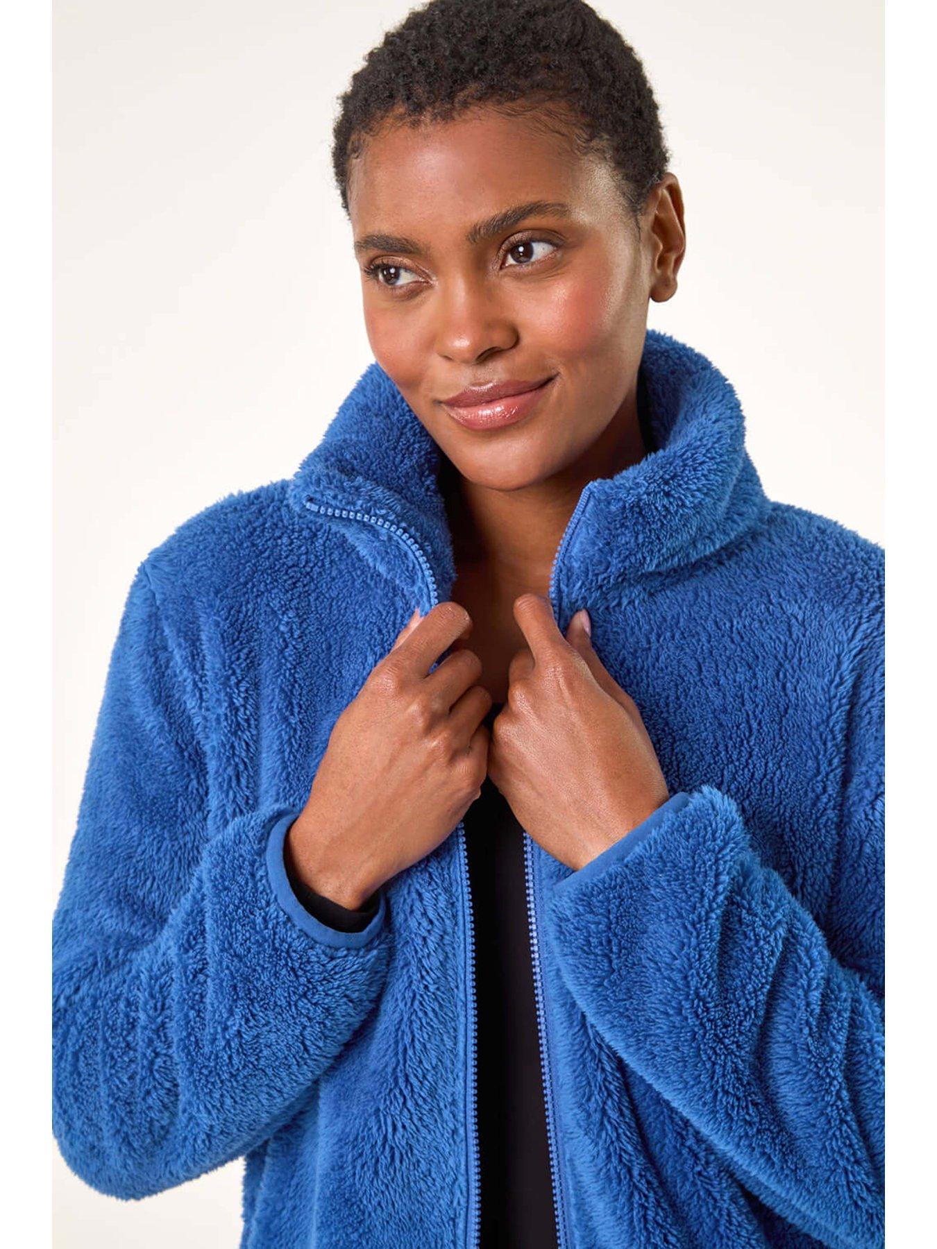 Soft Sherpa Fleece Jacket Royal Blue