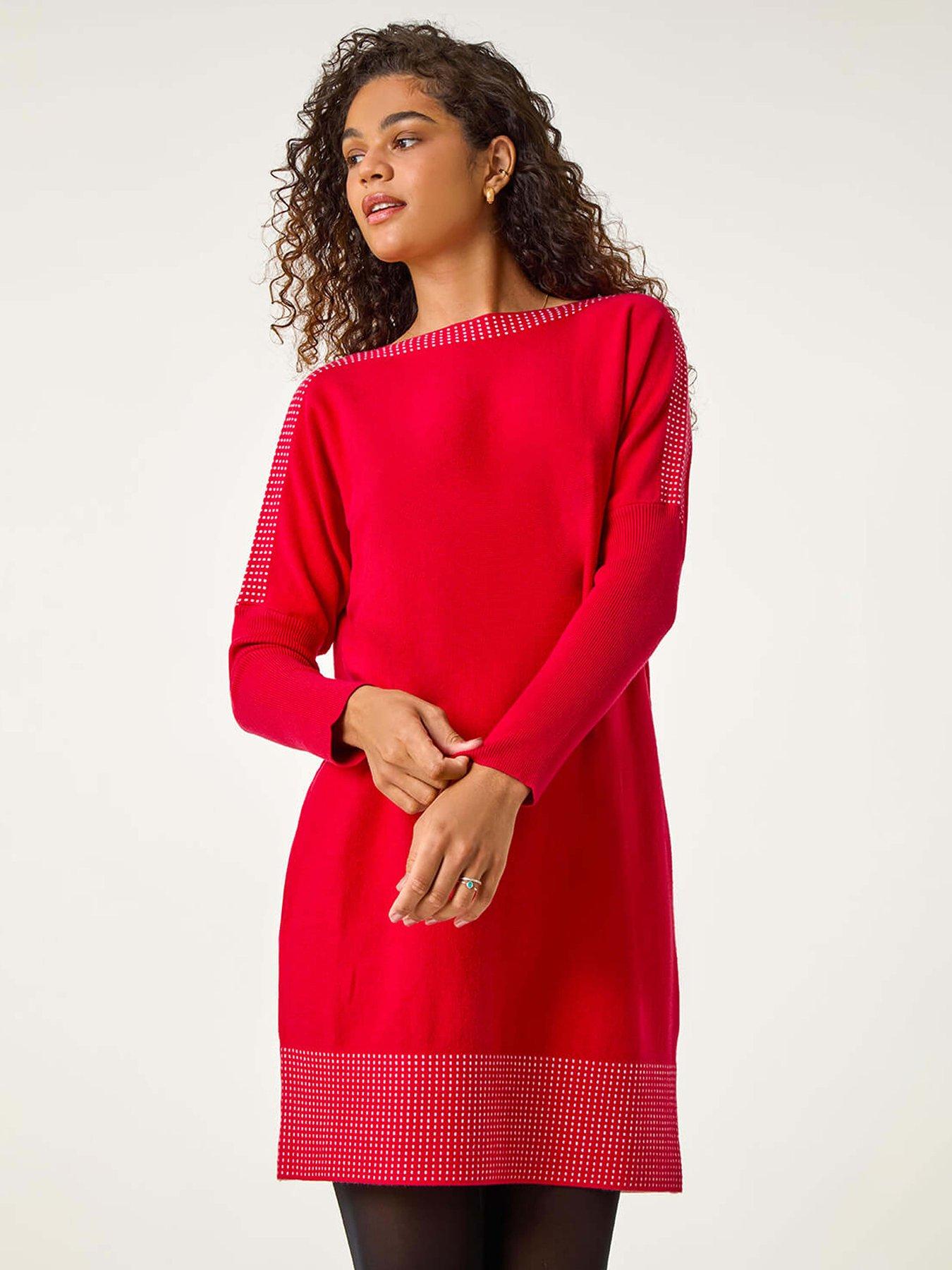 Monsoon red bardot dress best sale