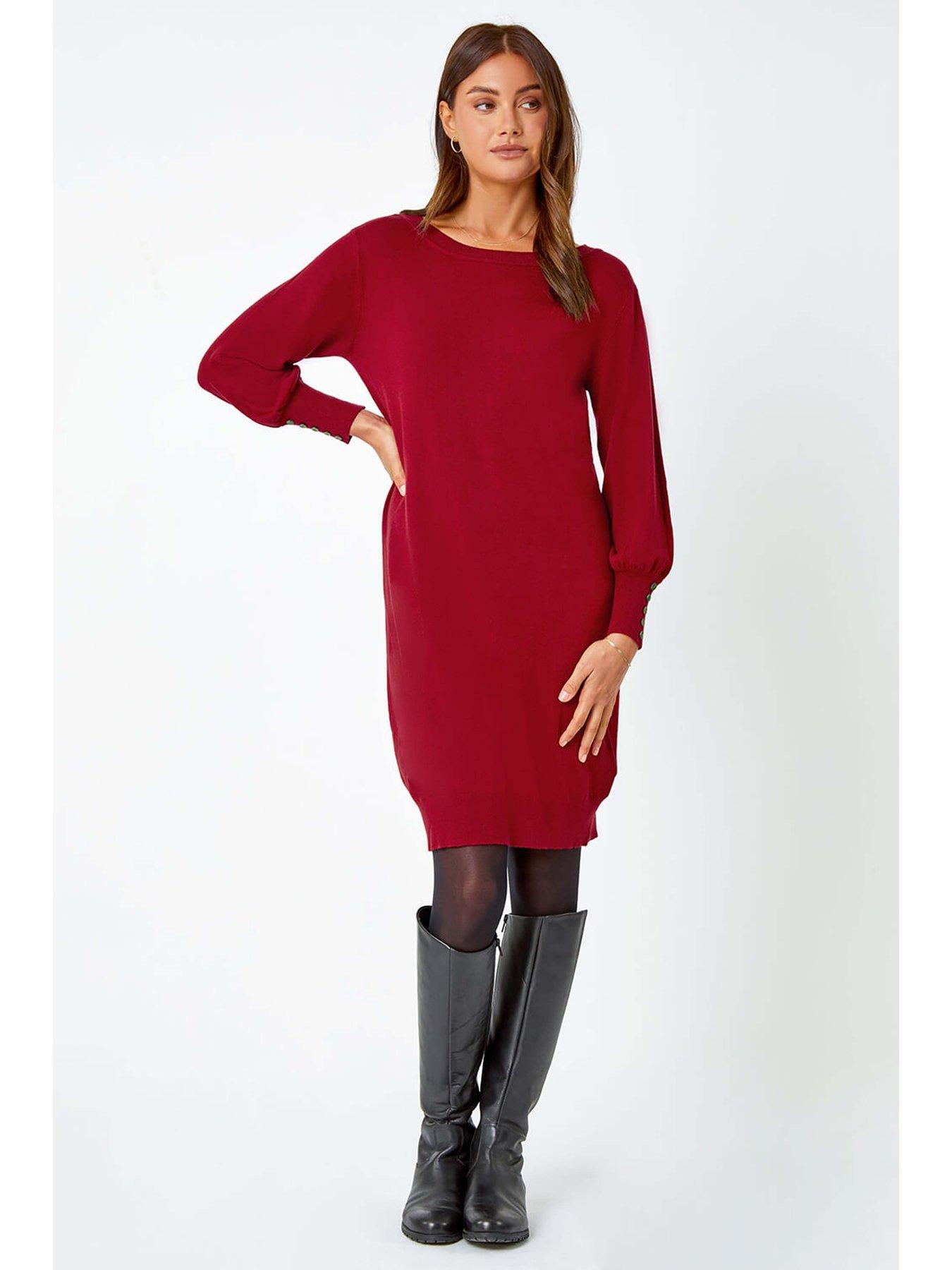 strapless open back dress Chester Sweater Dress ~ Holly Red Knit – Show Me Your Mumu main image 0