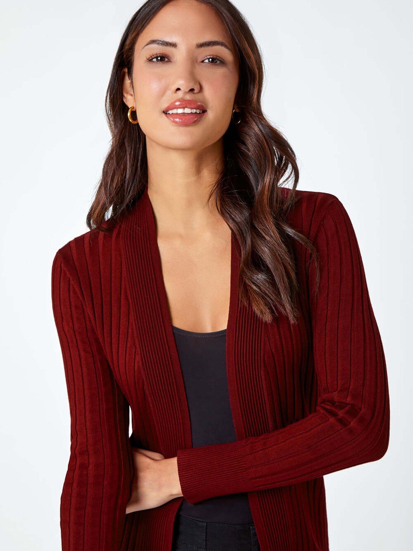 Instant Classic Cardigan In Wine main image 1