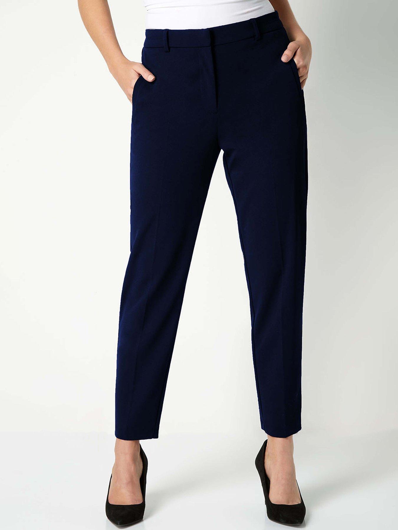 Plus size navy trousers best sale