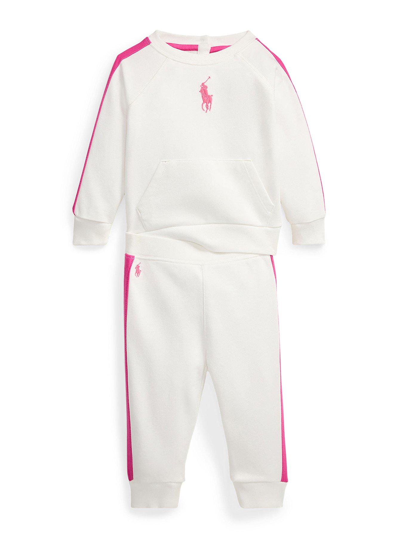undefined Baby Girls Pony Jog Set - White