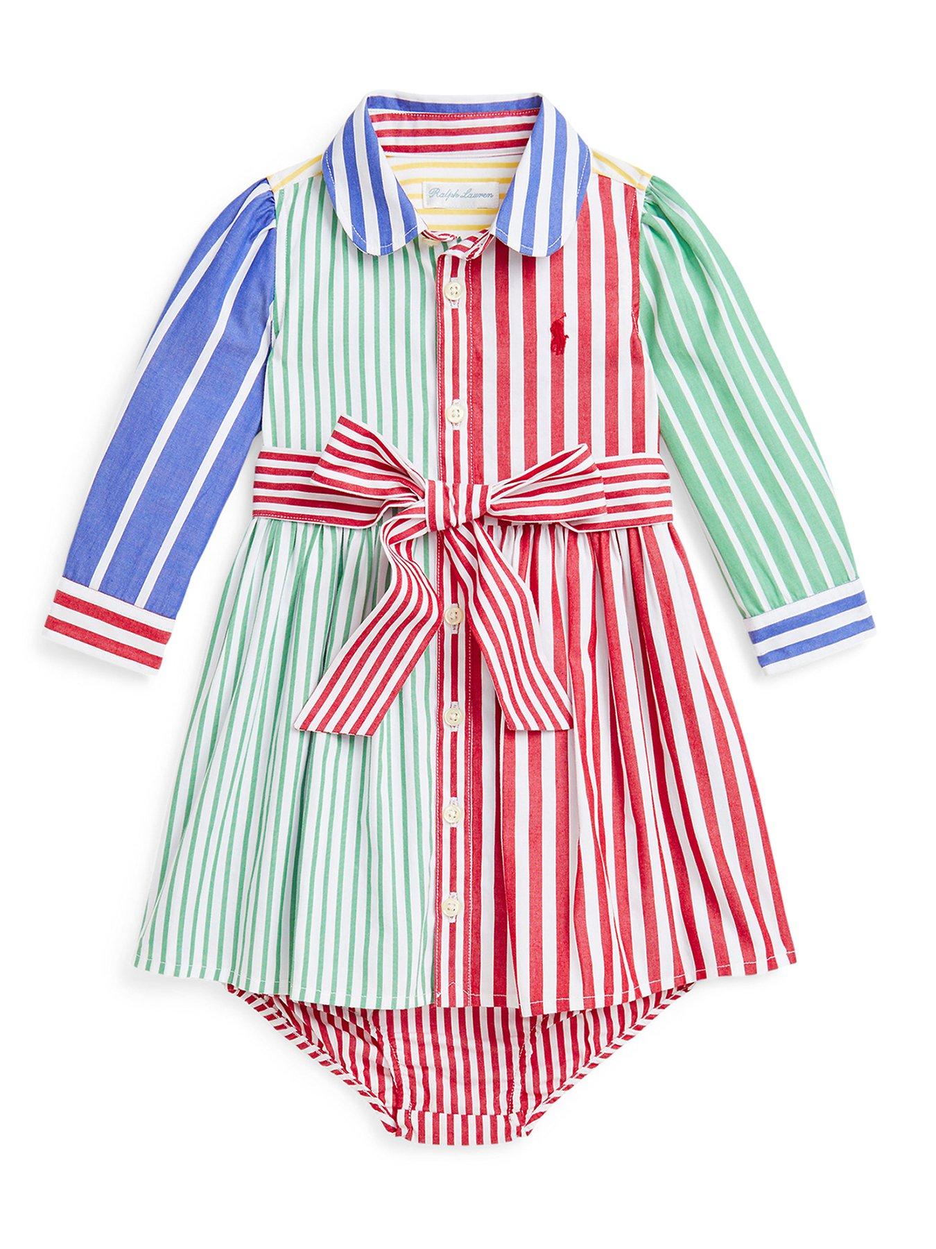 undefined Baby Girls Fun Stripe Shirt Dress - Multi