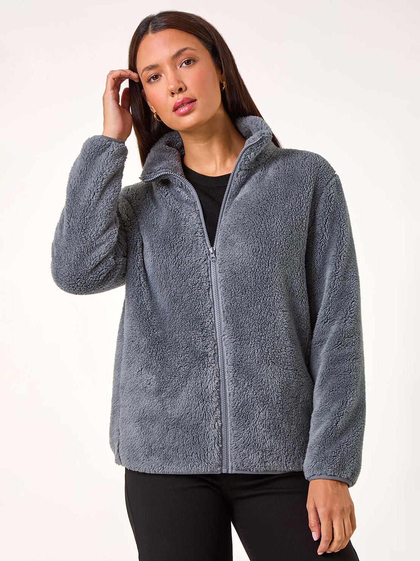 Roman Soft Sherpa Fleece Jacket - Dark Grey