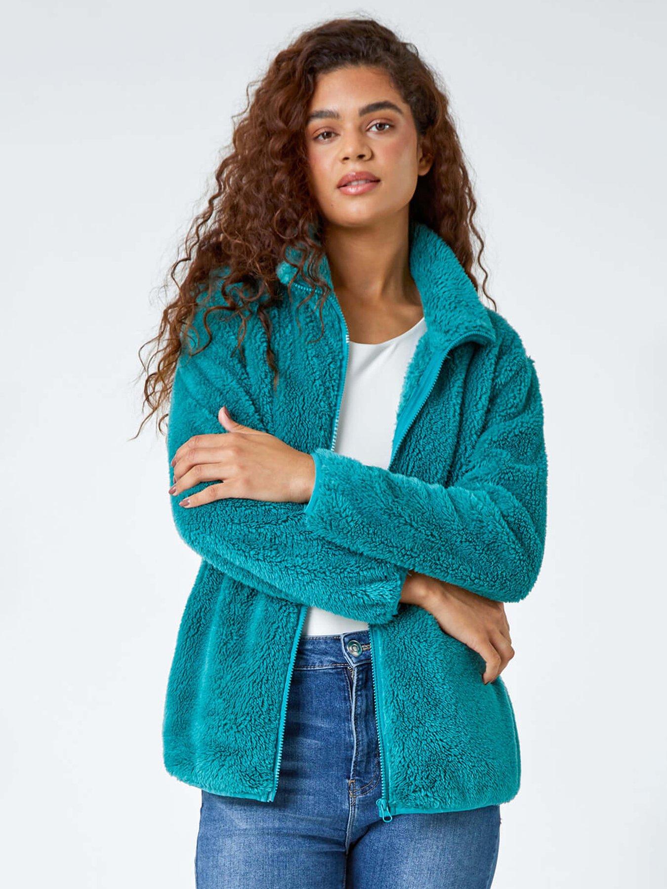 Roman Soft Sherpa Fleece Jacket - Jade