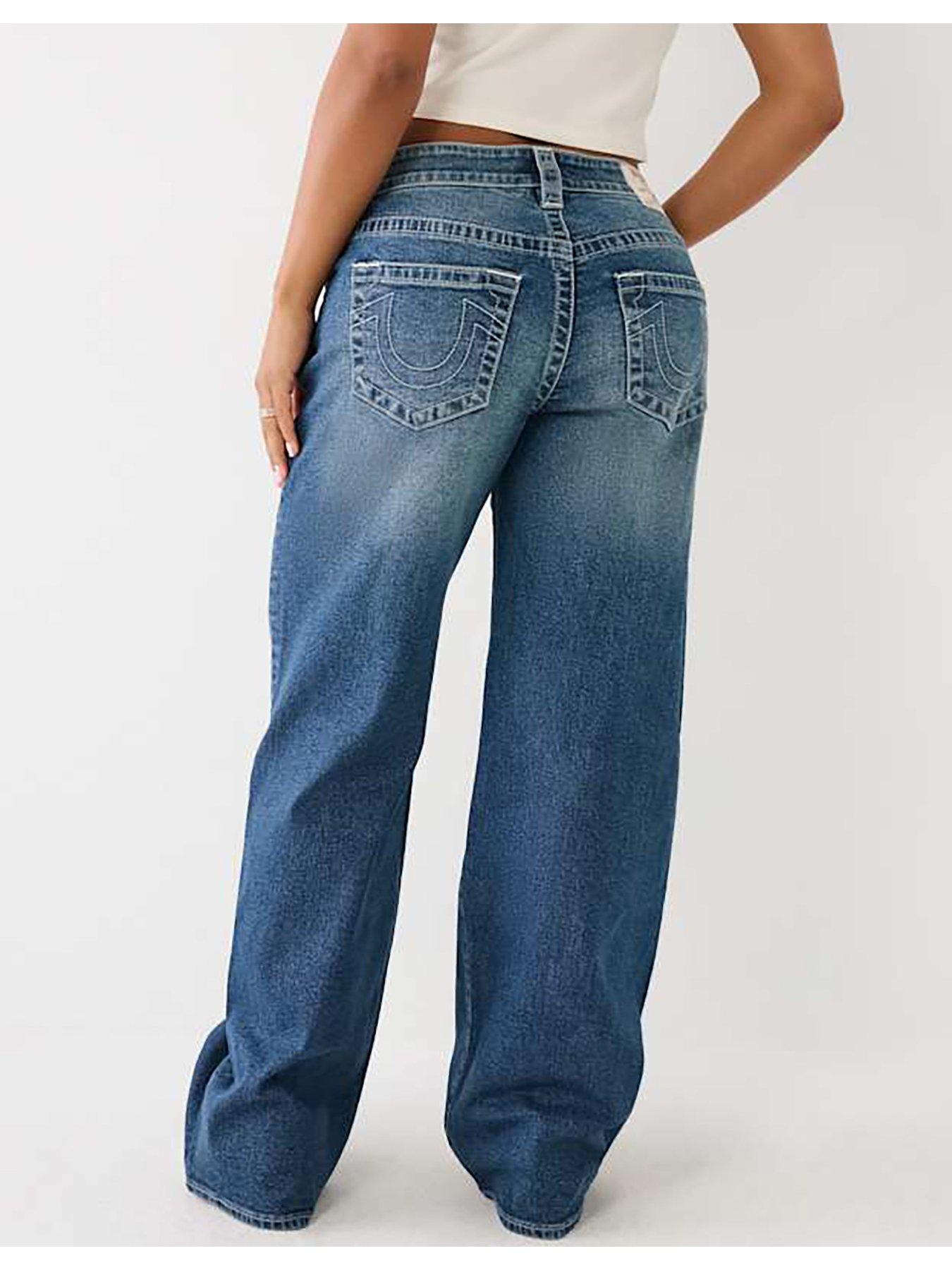 TRUE RELIGION Bobbi Baggy Jean Dark Wash Very