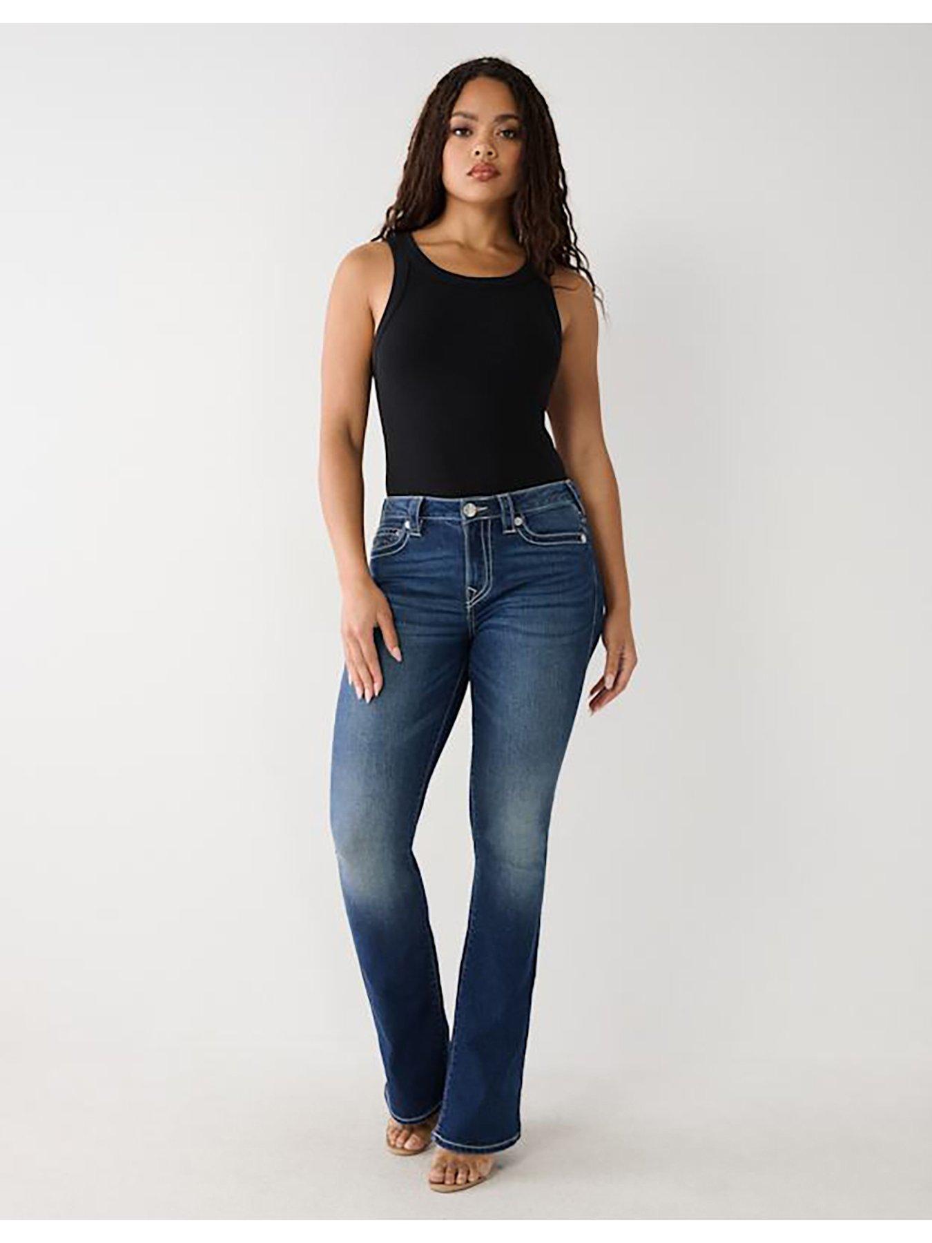 TRUE RELIGION Becca Mid Rise Bootcut Jeans Mid Wash Very