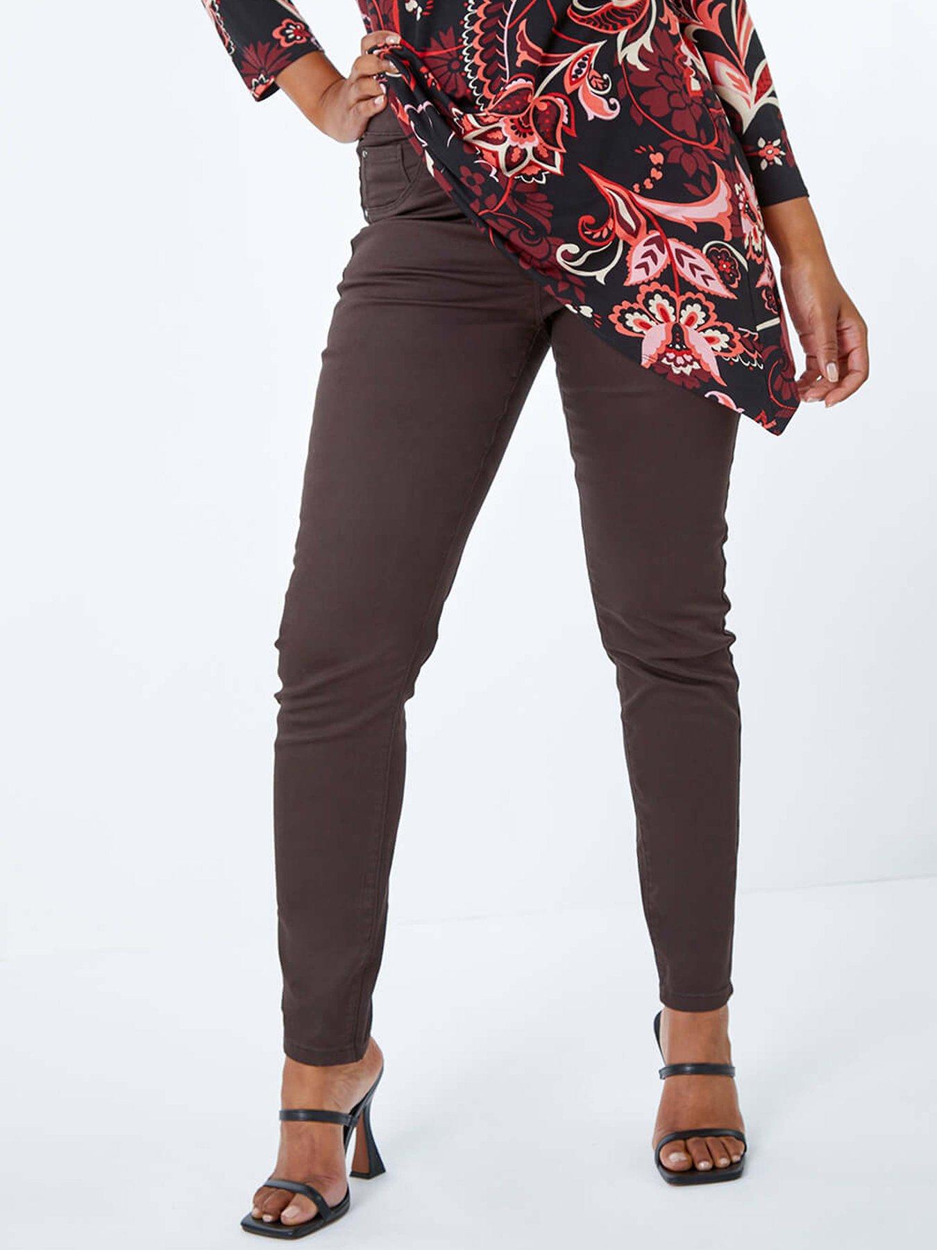 undefined Petite Stretch Denim Jegging - Chocolate