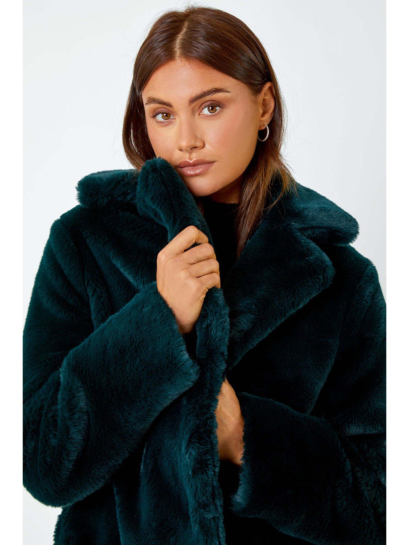 Roman faux fur coats clearance
