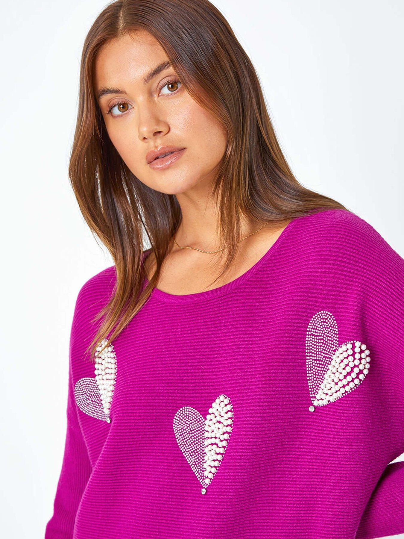 Oasis rainbow heart and stars jumper shop