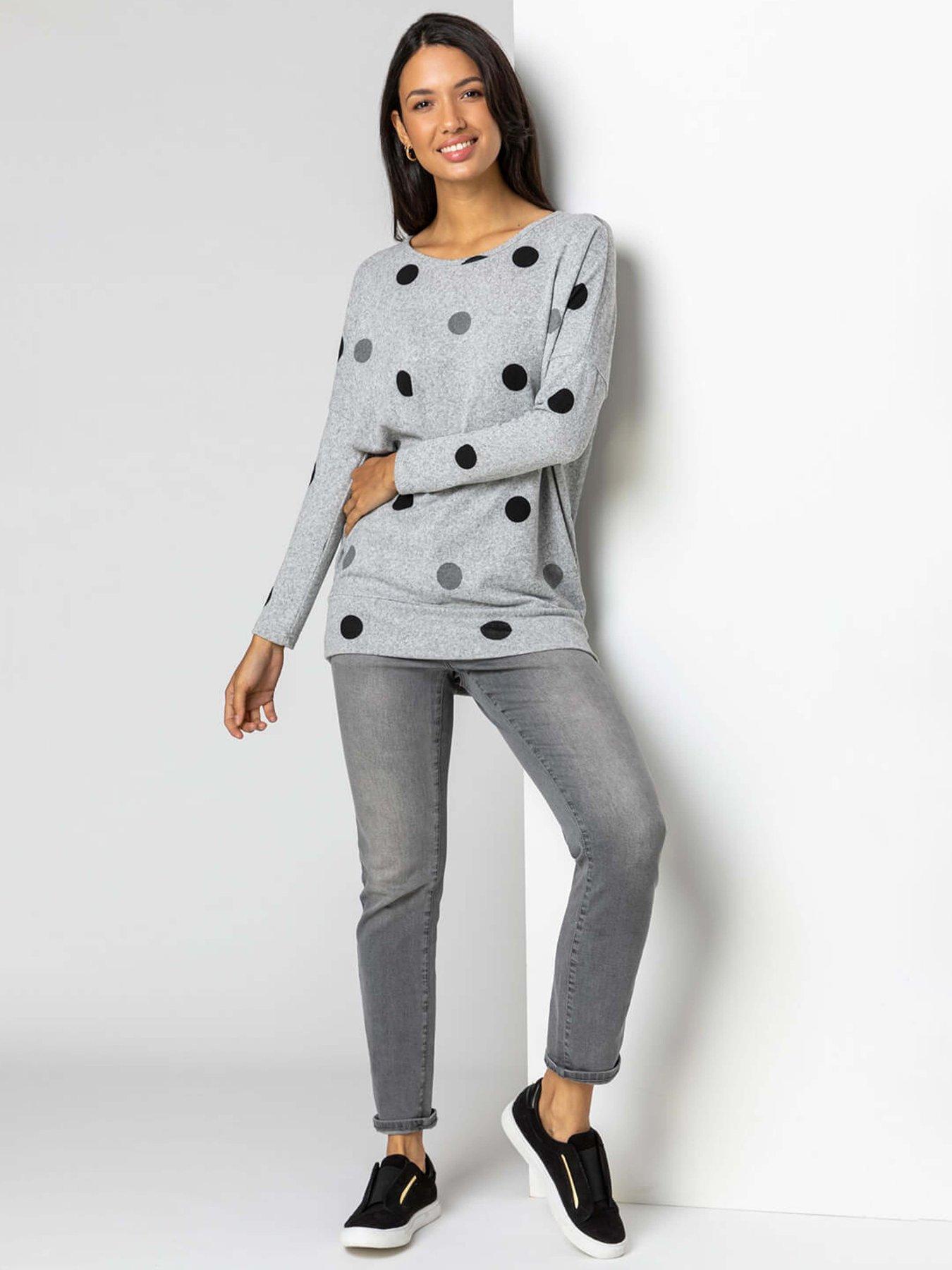 Polka dot tunic top deals