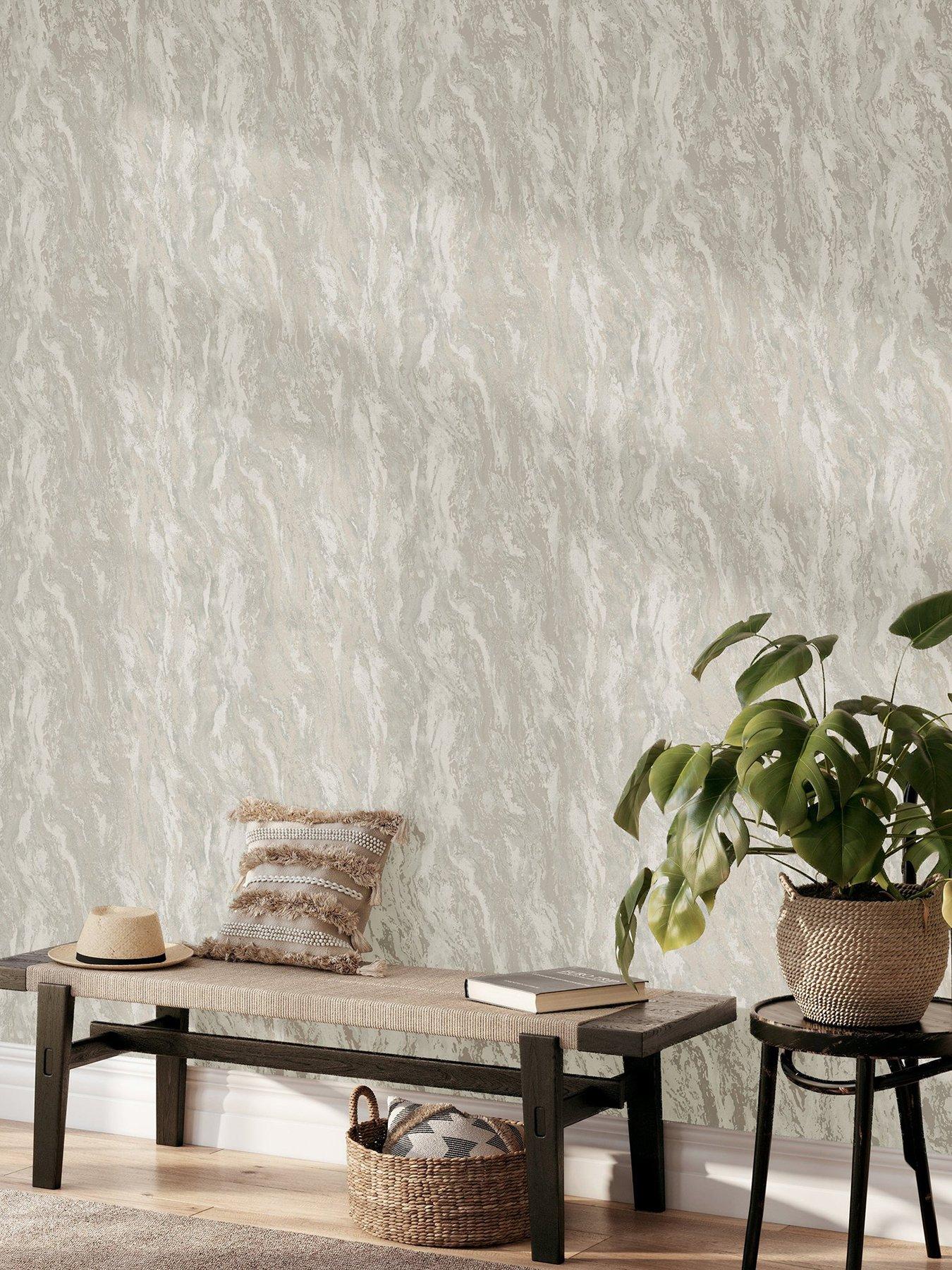 Product photograph of Arthouse Luxe Texture Soft Silver Wallpaper from very.co.uk