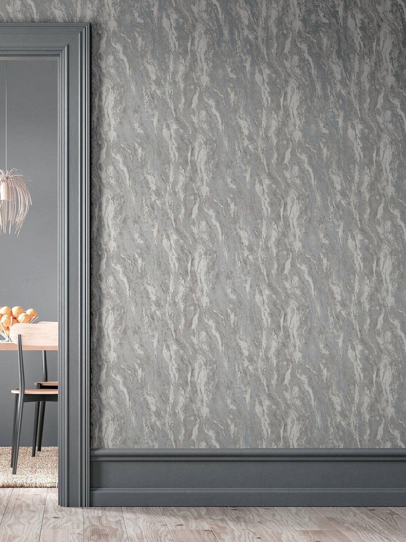 Product photograph of Arthouse Luxe Texture Pewter Wallpaper from very.co.uk