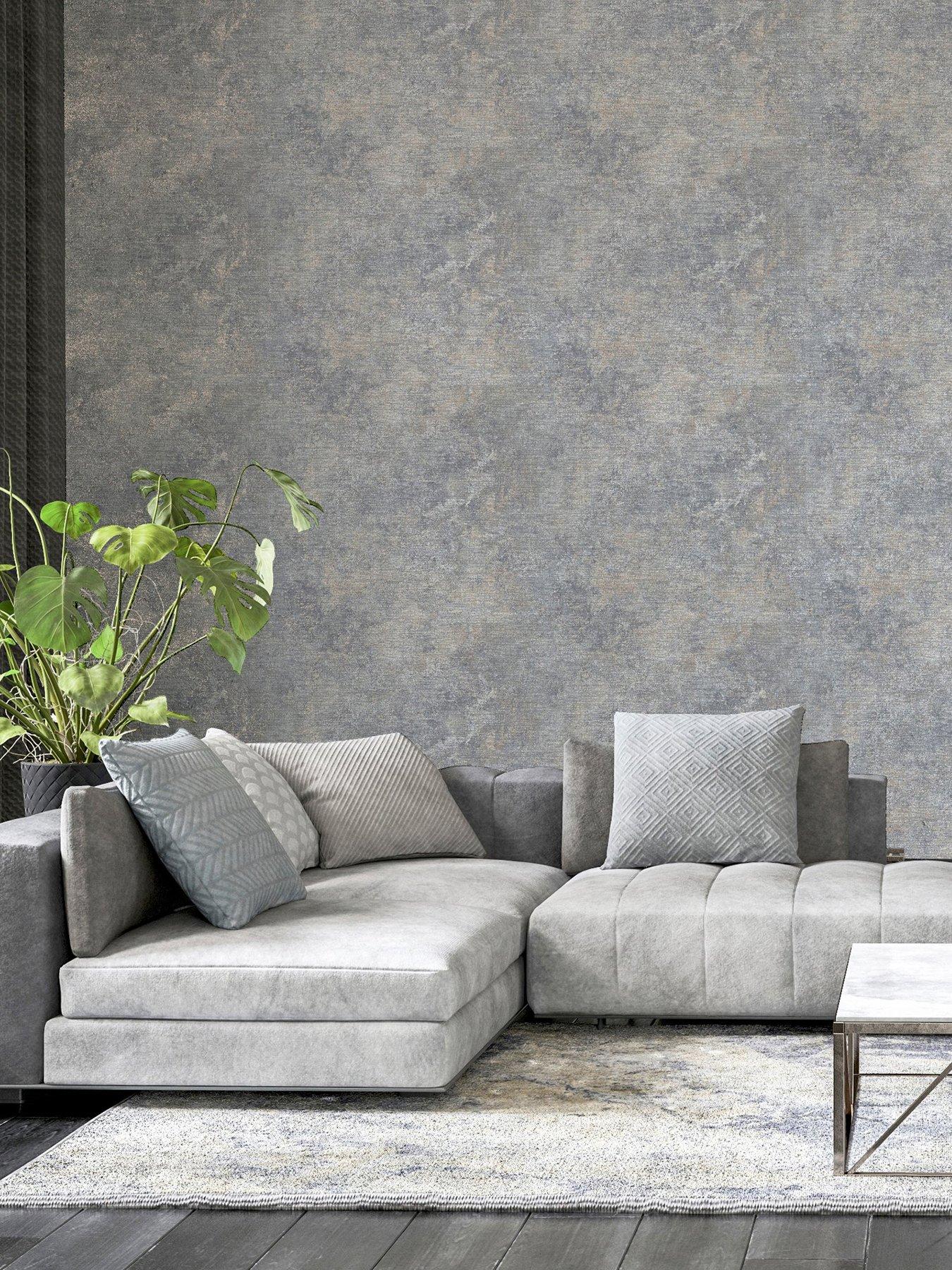 Image 6 of 6 of ARTHOUSE Modern Raffia Natural &amp; Grey Wallpaper