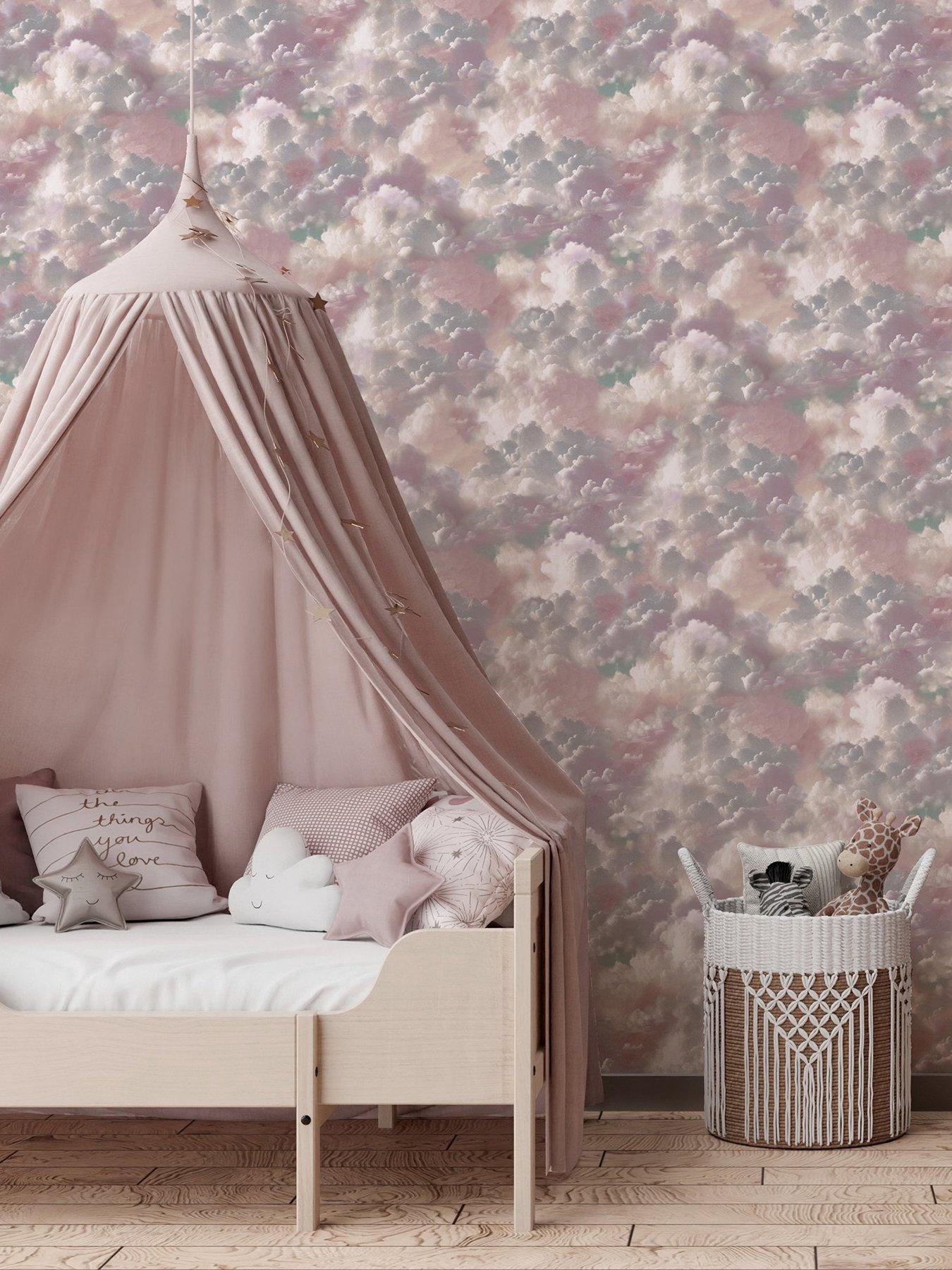 Image 6 of 6 of ARTHOUSE Vanilla Skies Pink Wallpaper