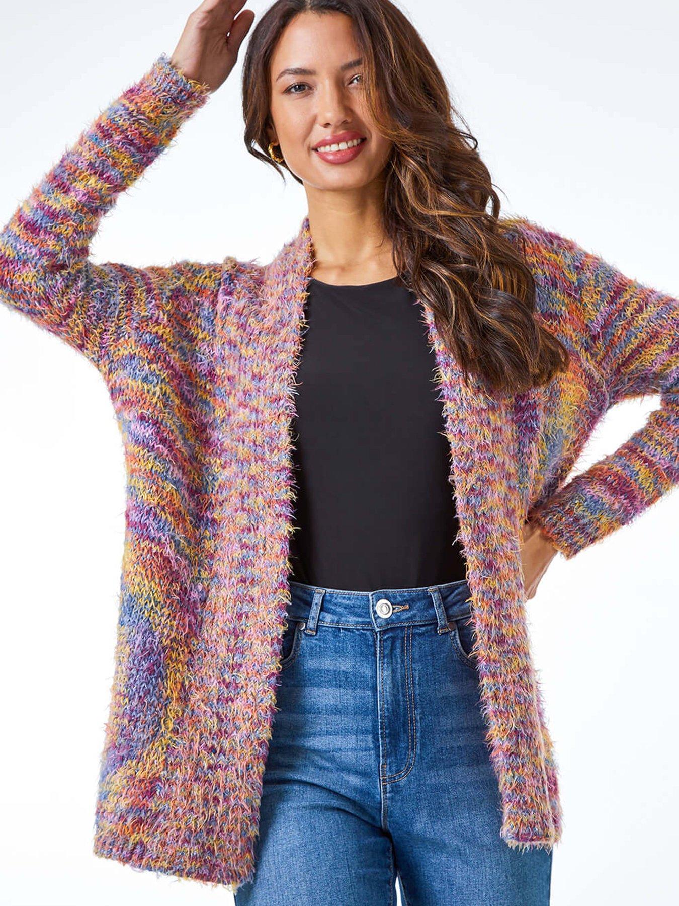 Roman Fluffy Longline Cosy Cardigan - Multi | Very