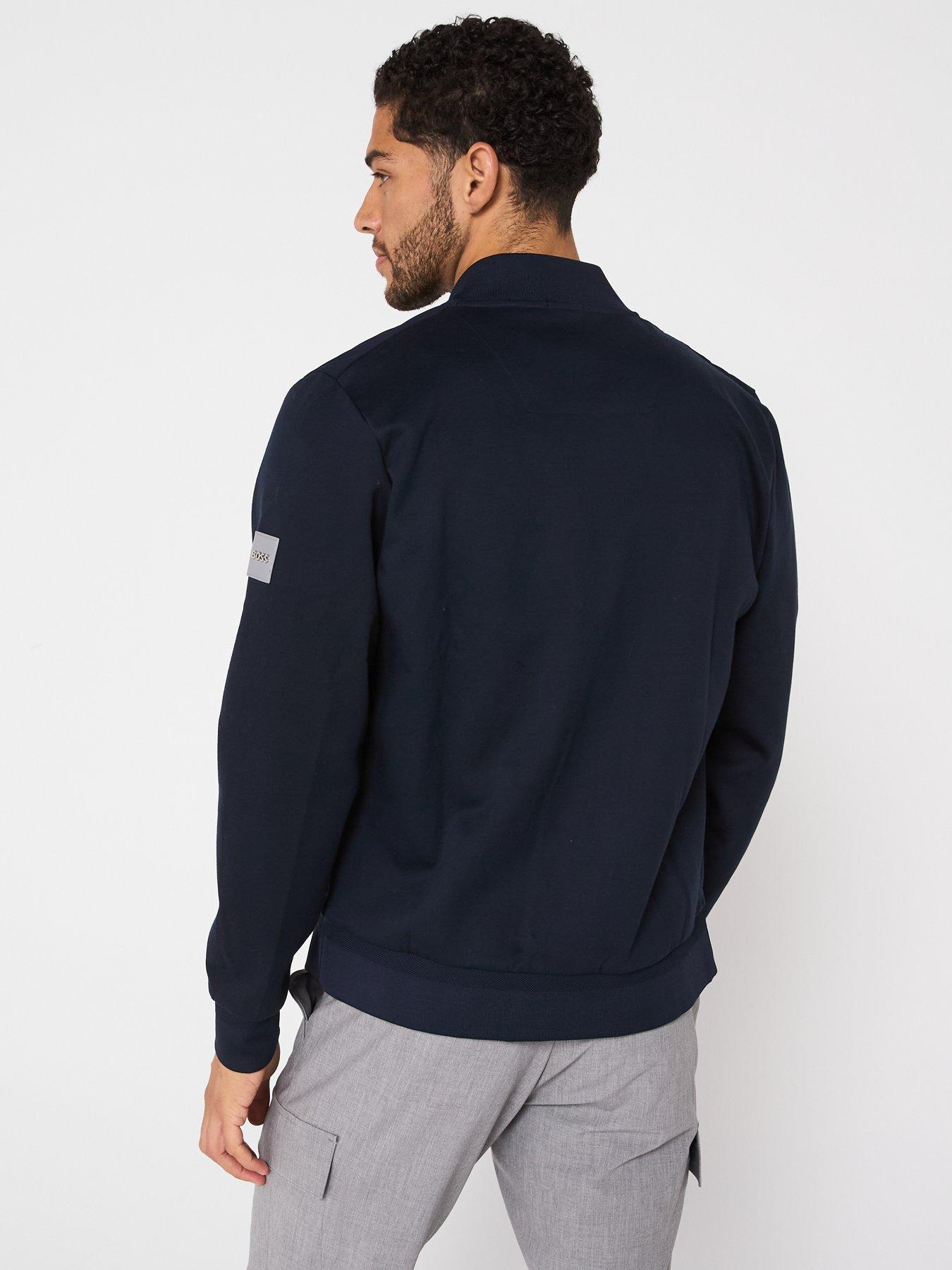 BOSS Boss H-skiles 100 Regular Fit Padded Bomber Zip Track Top - Navy ...