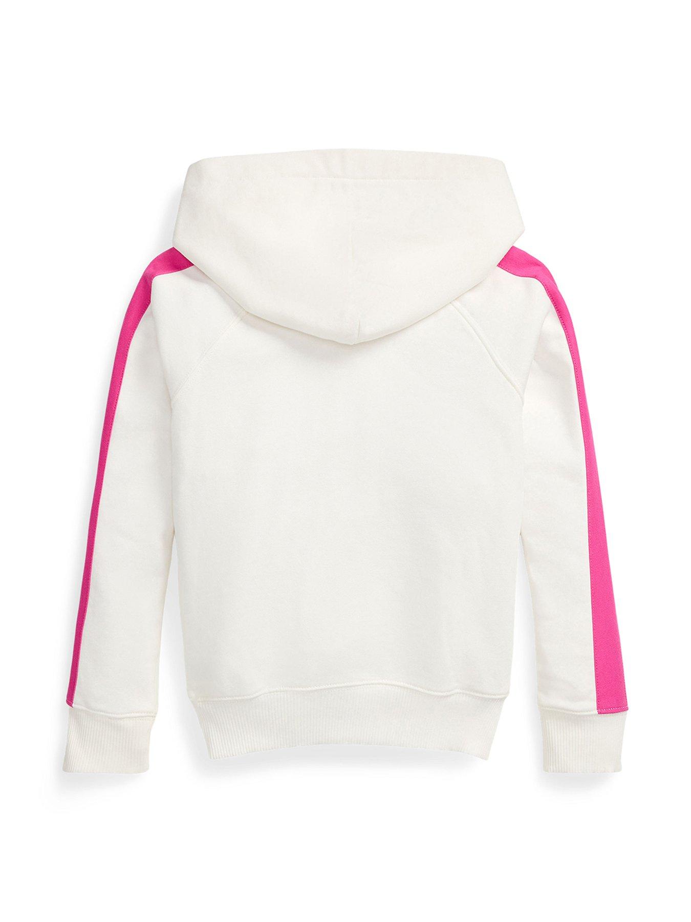 Image 6 of 6 of Polo Ralph Lauren Girls Hoodie - Pink/White