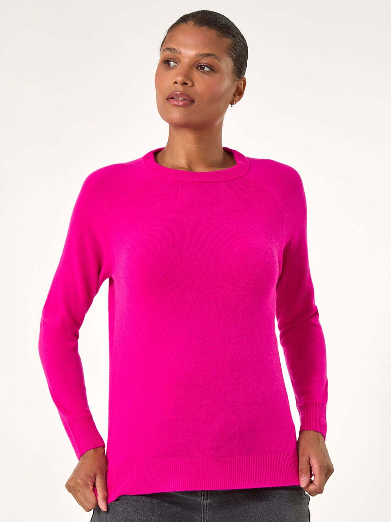 Roman Plain Soft Crew Neck Jumper Cerise Very