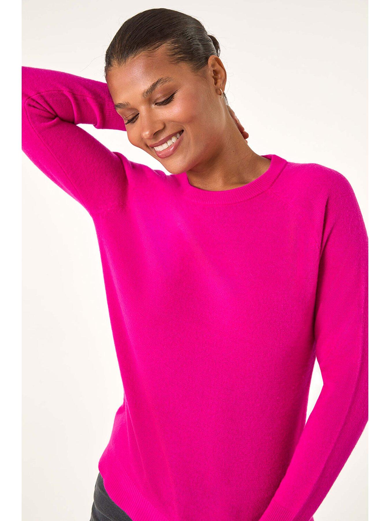 Roman Plain Soft Crew Neck Jumper Cerise Very