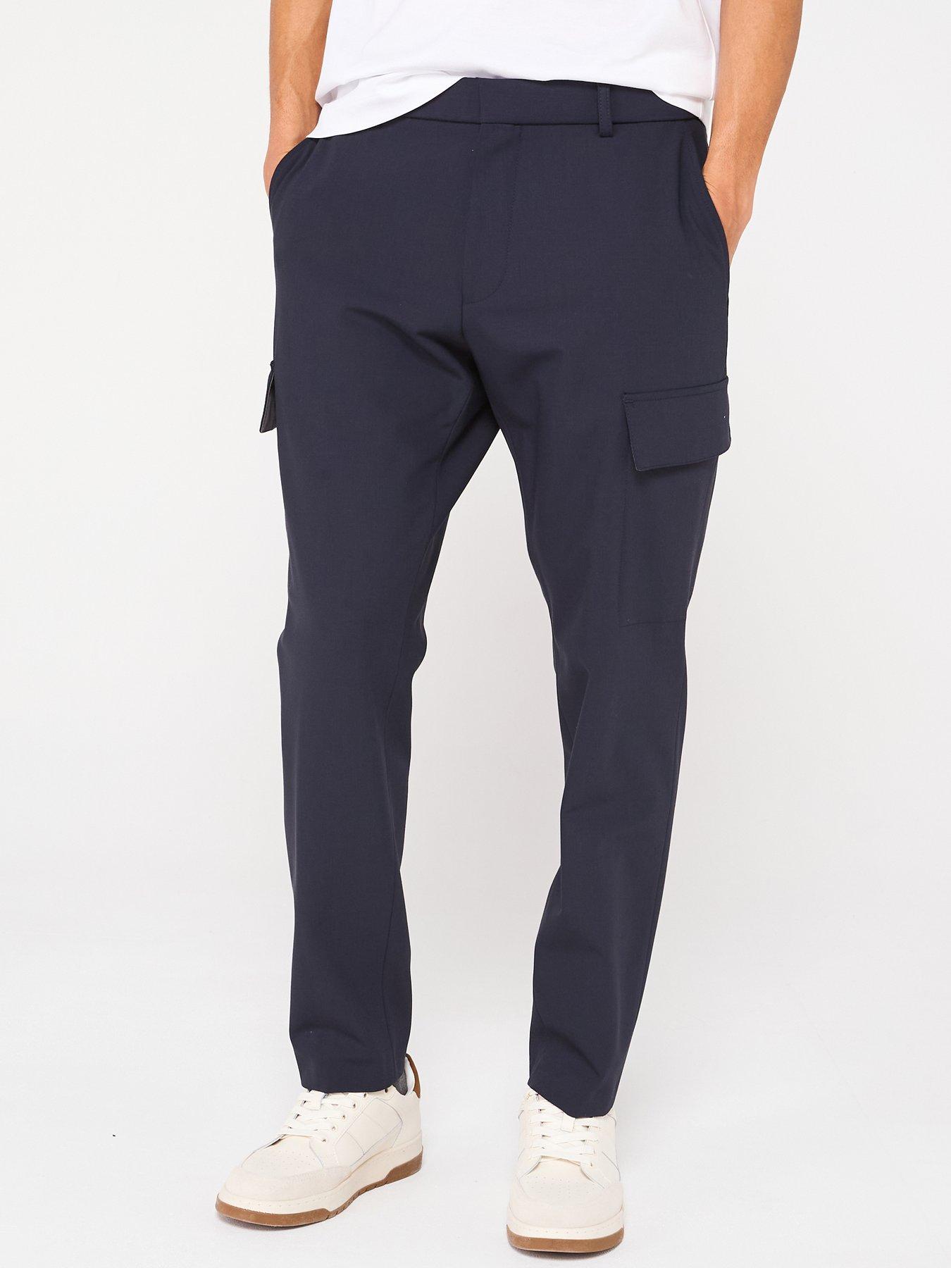 undefined P-Pepe 251 Cotton Flannel Cargo Pants - Navy