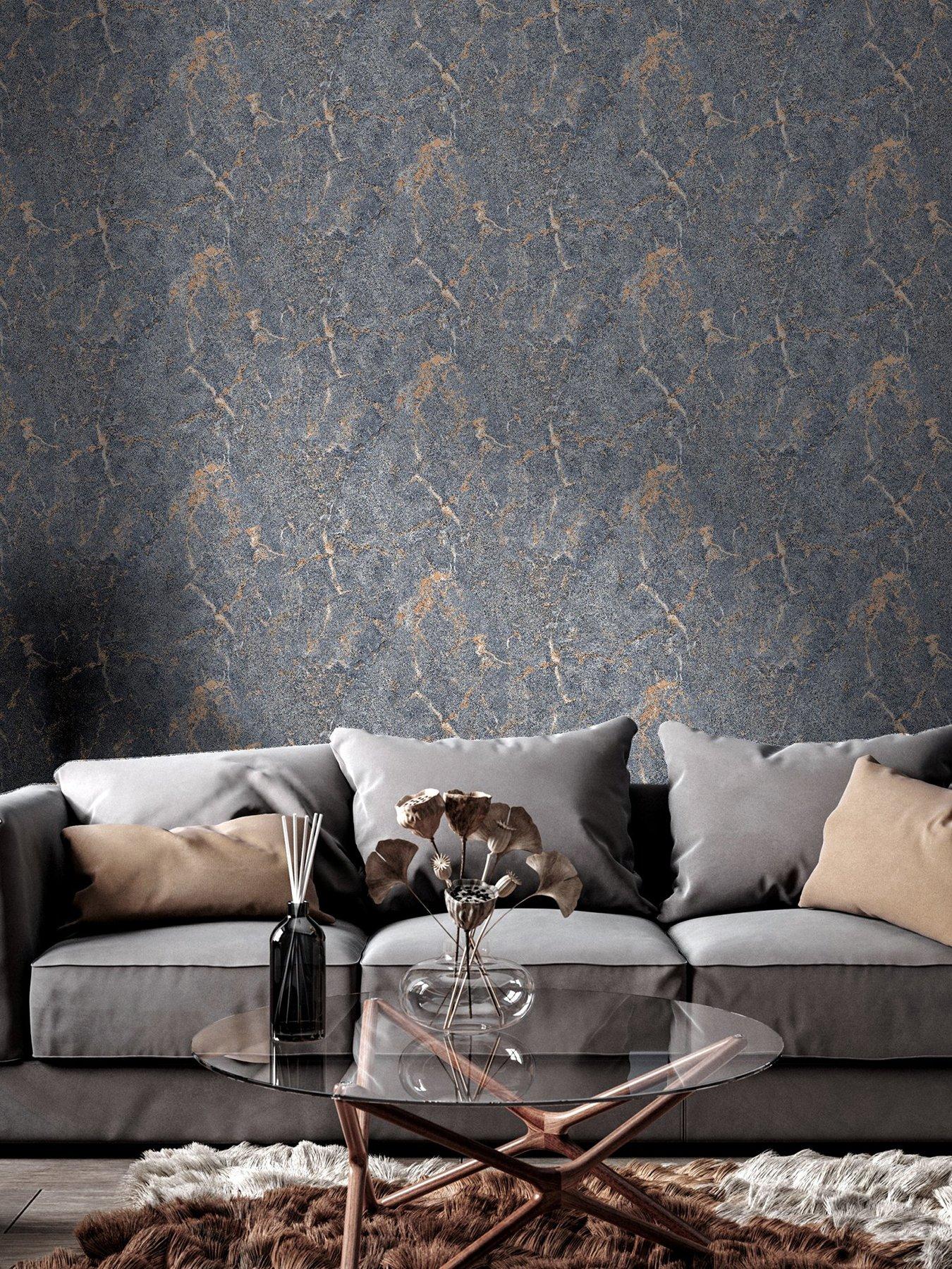 Product photograph of Arthouse Dark Mineral Grey Wallpaper from very.co.uk