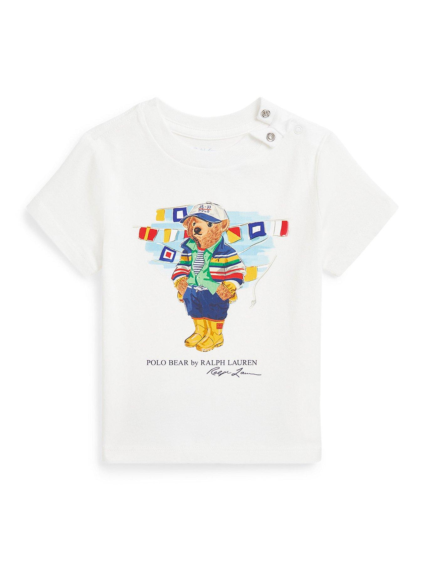 undefined Baby Boys Bear Short Sleeve T-Shirt - White