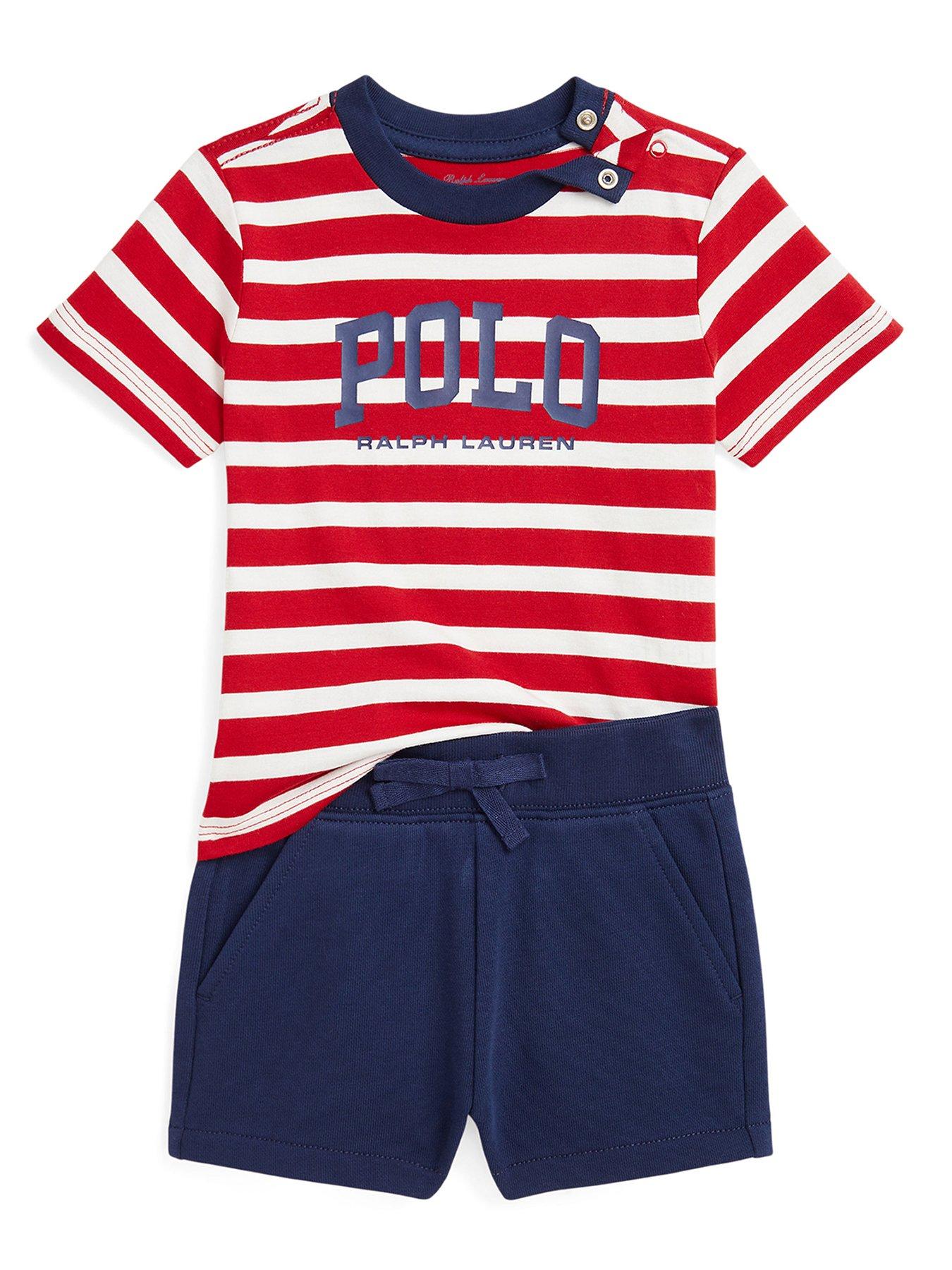 undefined Baby Boys Stripe T-Shirt And Short Set - Navy