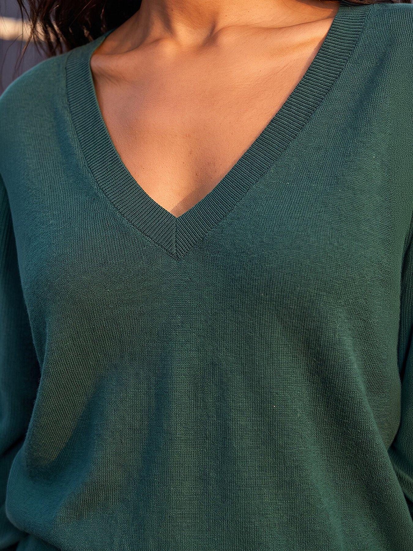 Christie Plain Textured Longline Loose Fit Jumper