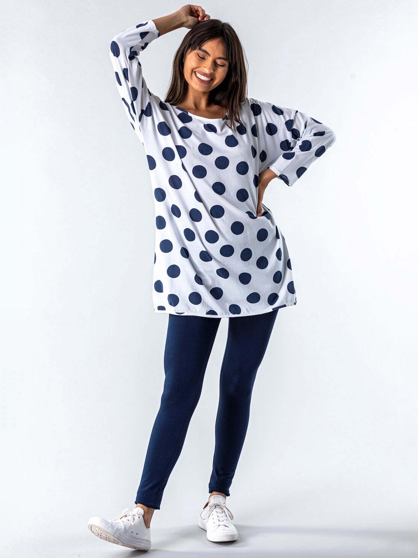 Roman Plain Stretch Leggings - Navy