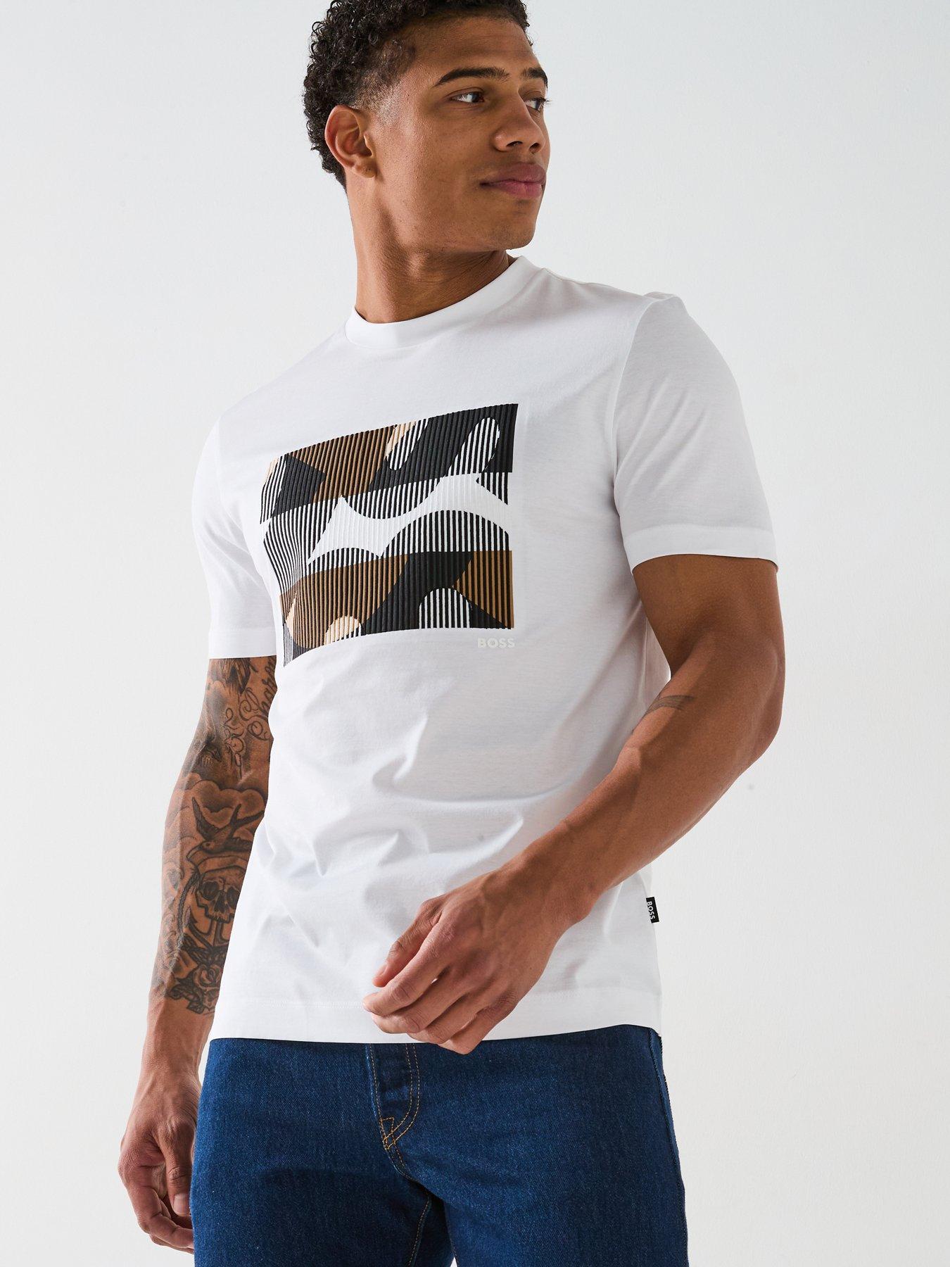 BOSS C-Thompson 209 Regular Fit Graphic Logo T-Shirt - White