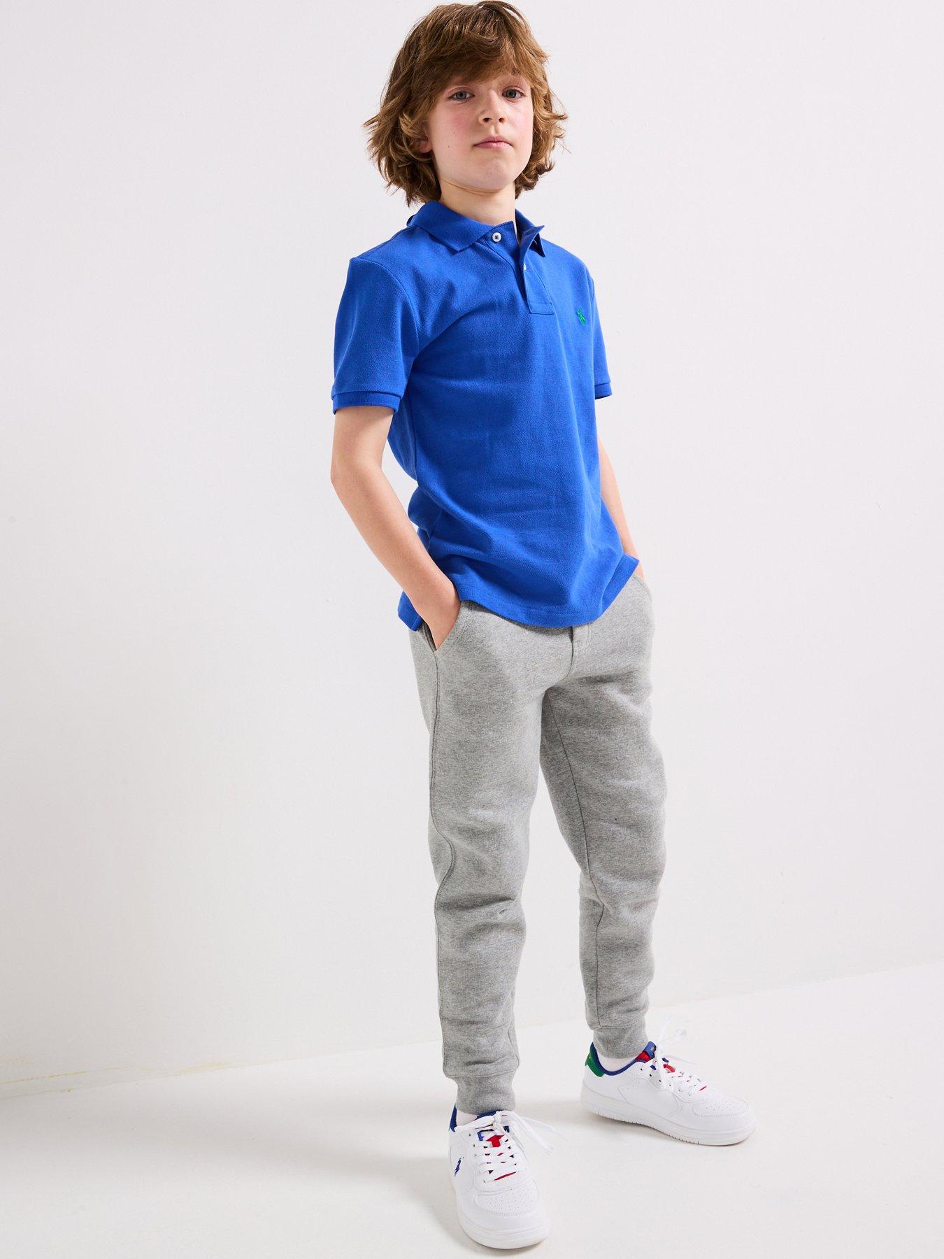 undefined Boys Short Sleeve Slim Polo Shirt - Blue
