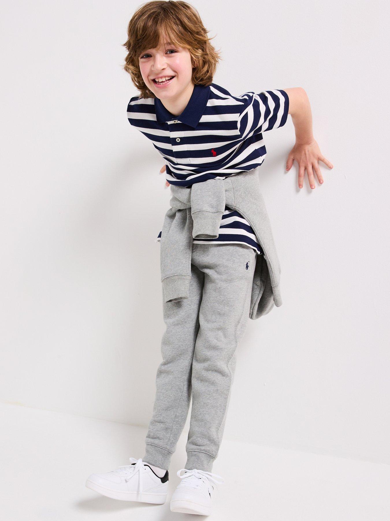Image 4 of 6 of Polo Ralph Lauren Boys Short Sleeve Stripe Shirt - White/Navy