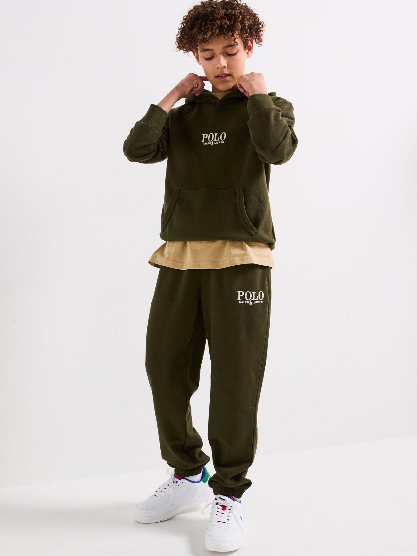 undefined Boys Polo Jog Pants - Khaki