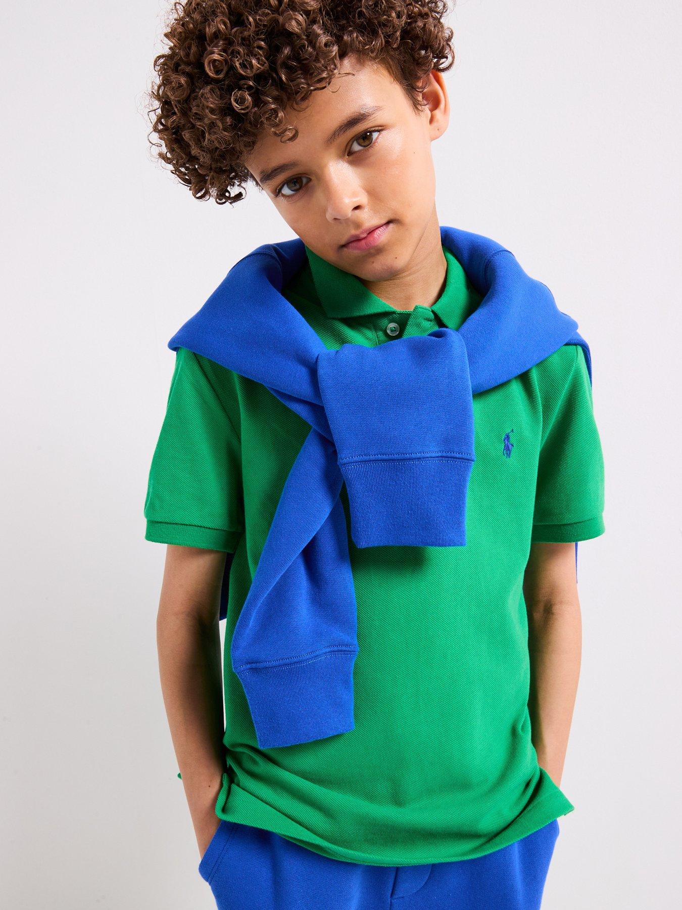 undefined Boys Short Sleeve Slim Shirt - Green