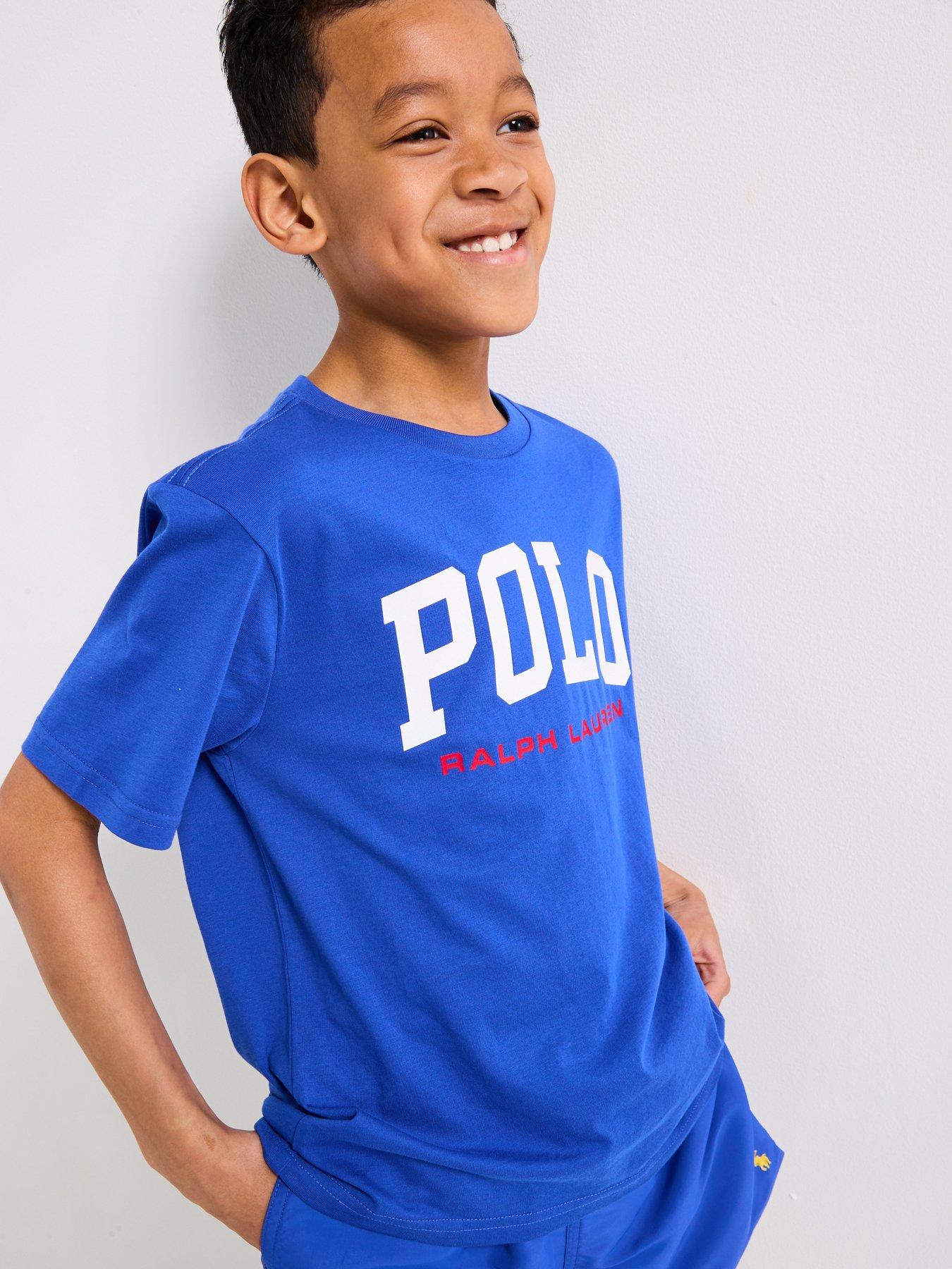 undefined Boys Logo Short Sleeve T-Shirt - Blue