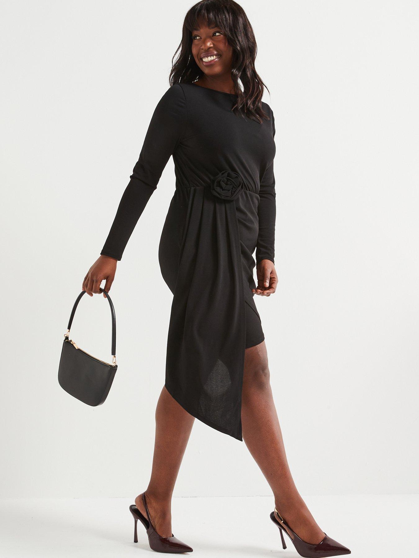 kohls black mini dress Black Sequin Bodycon Mini Dress