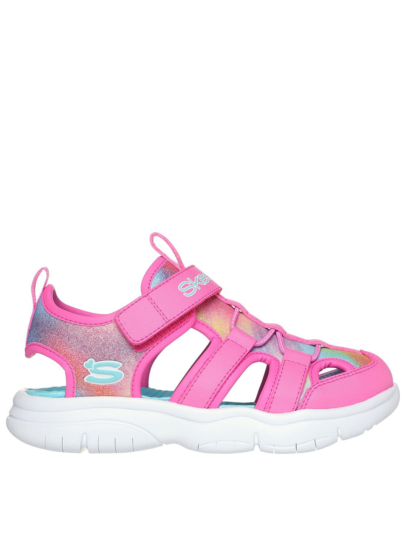 Skechers Top Strap Closed Toe Sandal W/ Ombre Glitter Upper