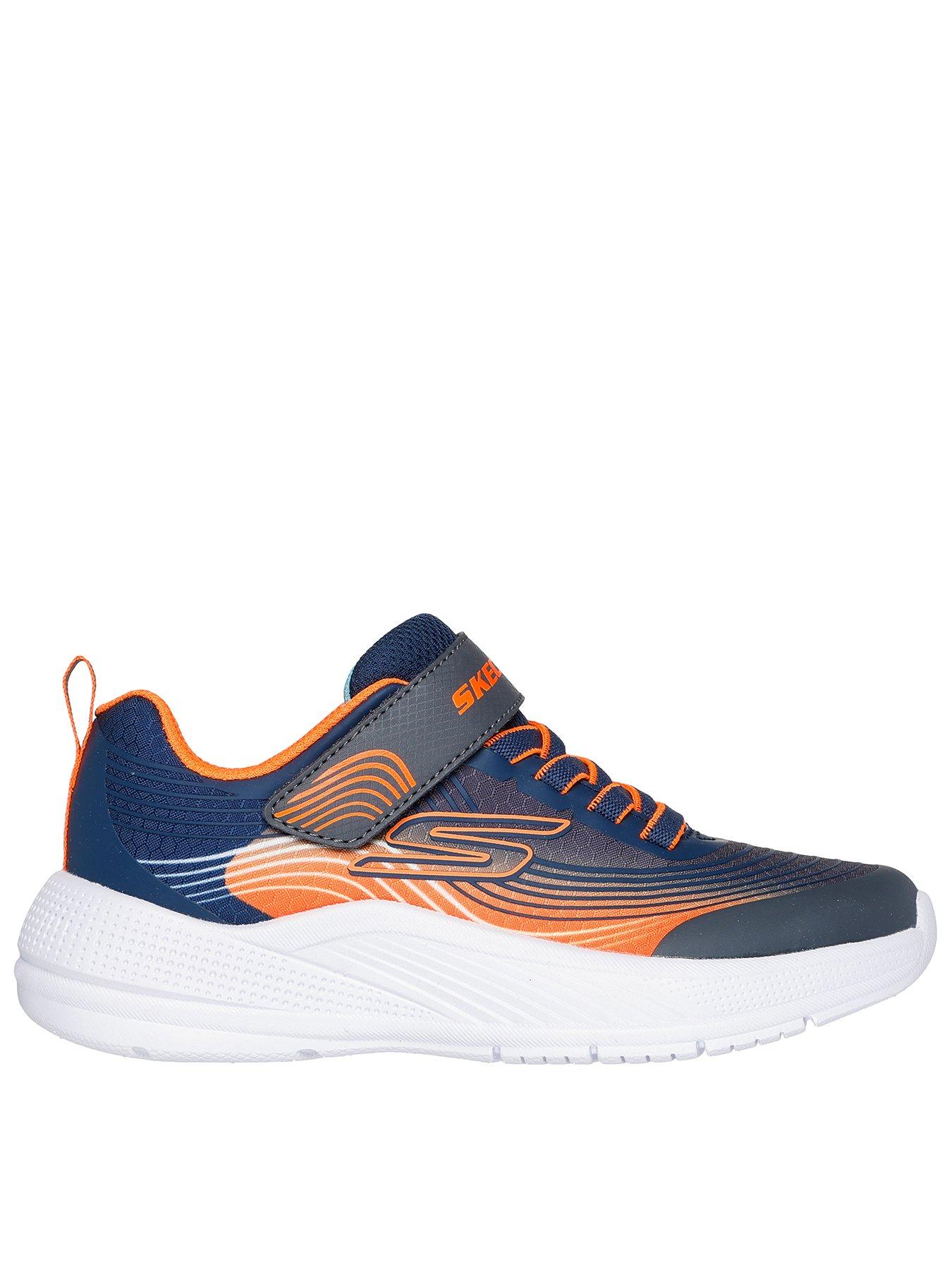 Image 1 of 5 of Skechers Lightweight Gore &amp; Strap Sneakers - Navy