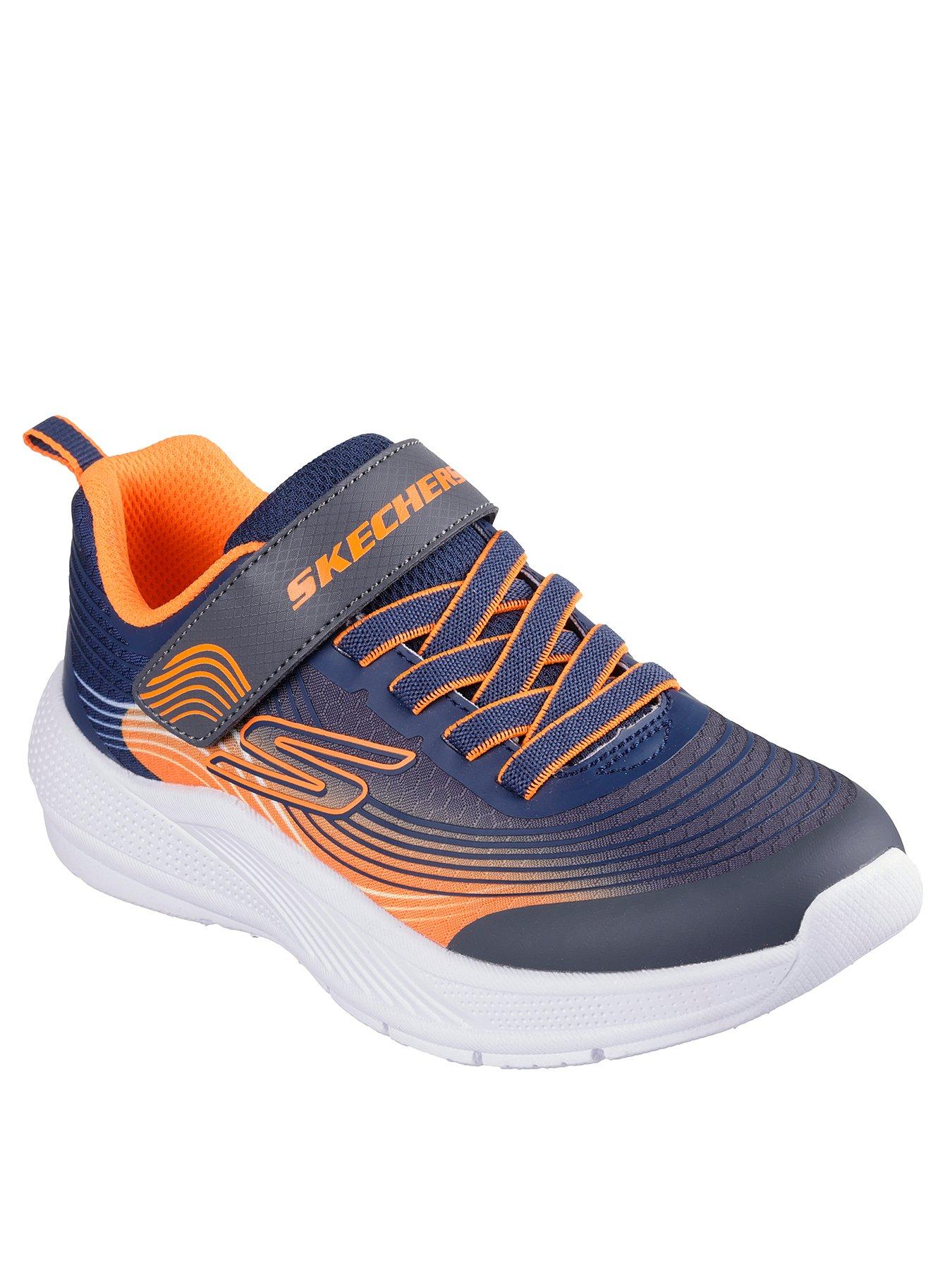 Image 2 of 5 of Skechers Lightweight Gore &amp; Strap Sneakers - Navy