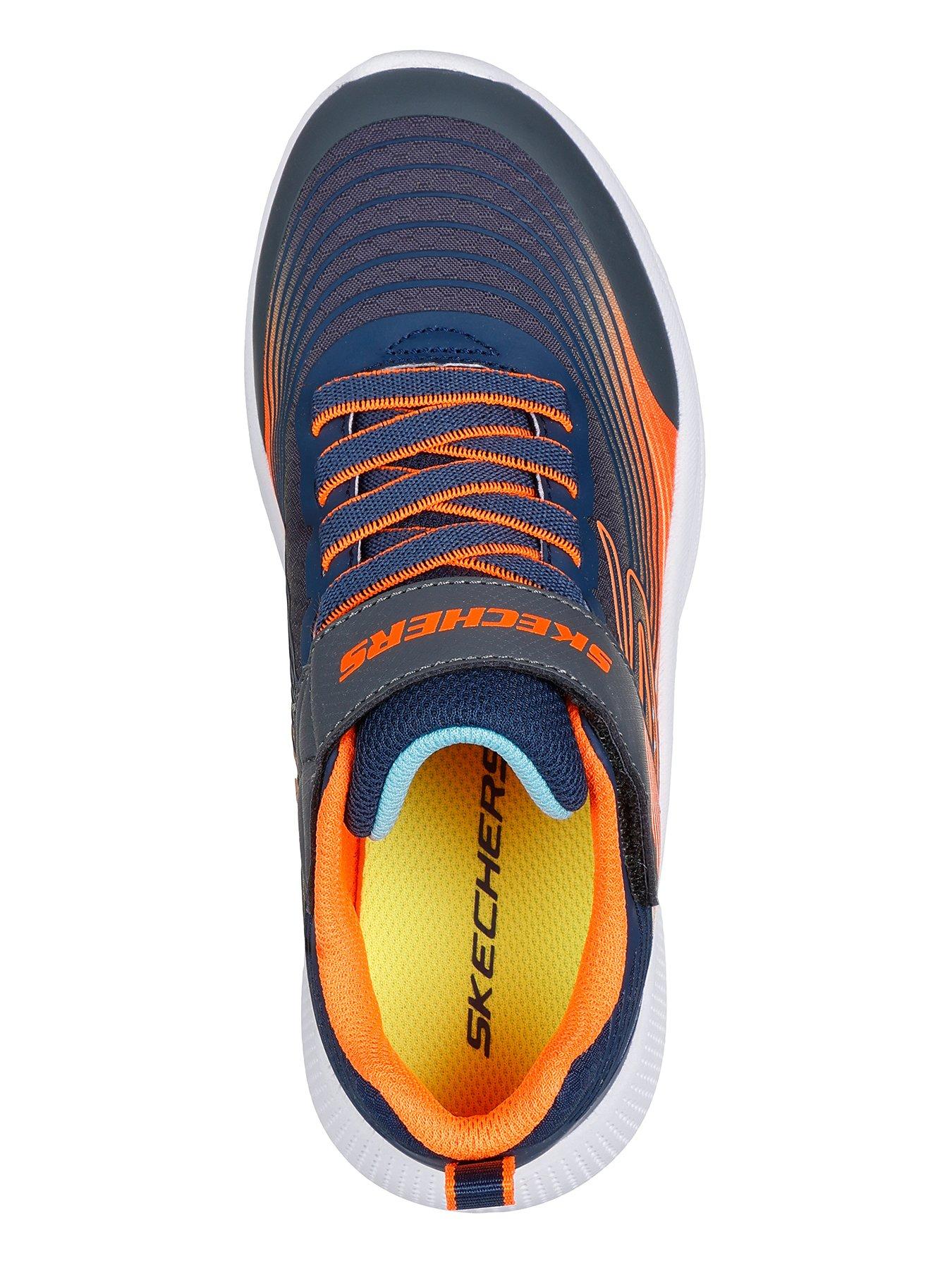 Image 3 of 5 of Skechers Lightweight Gore &amp; Strap Sneakers - Navy