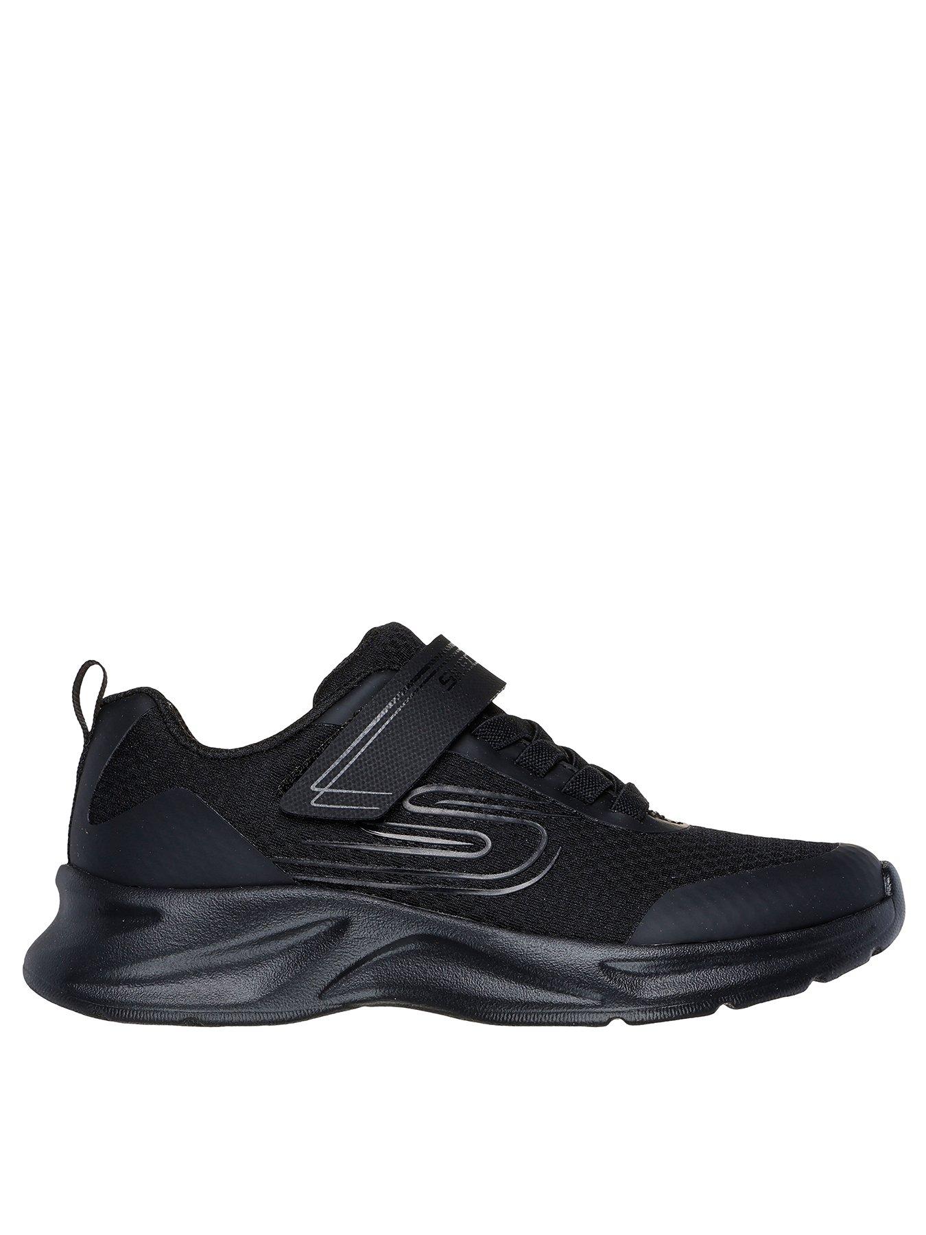 Image 1 of 5 of Skechers Lightweight Gore and Strap Trainers - Black