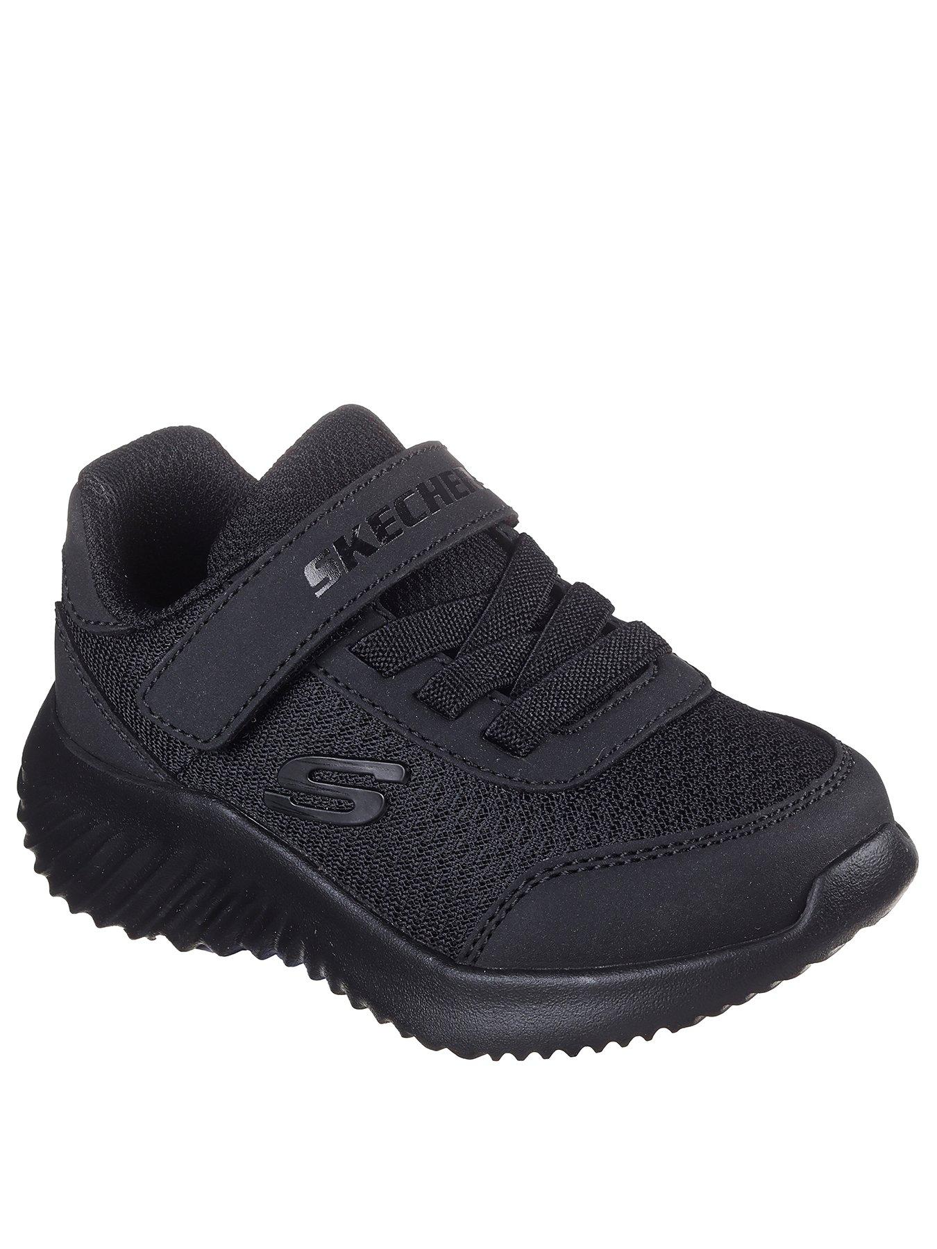 Image 2 of 2 of Skechers Lightweight Gore &amp; Strap Sneakers - Black