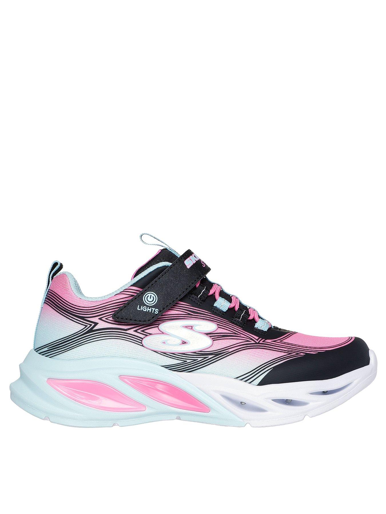 undefined Lighted Bungee  &  Strap Sneaker With Ombre Sparkle Upper - Multi