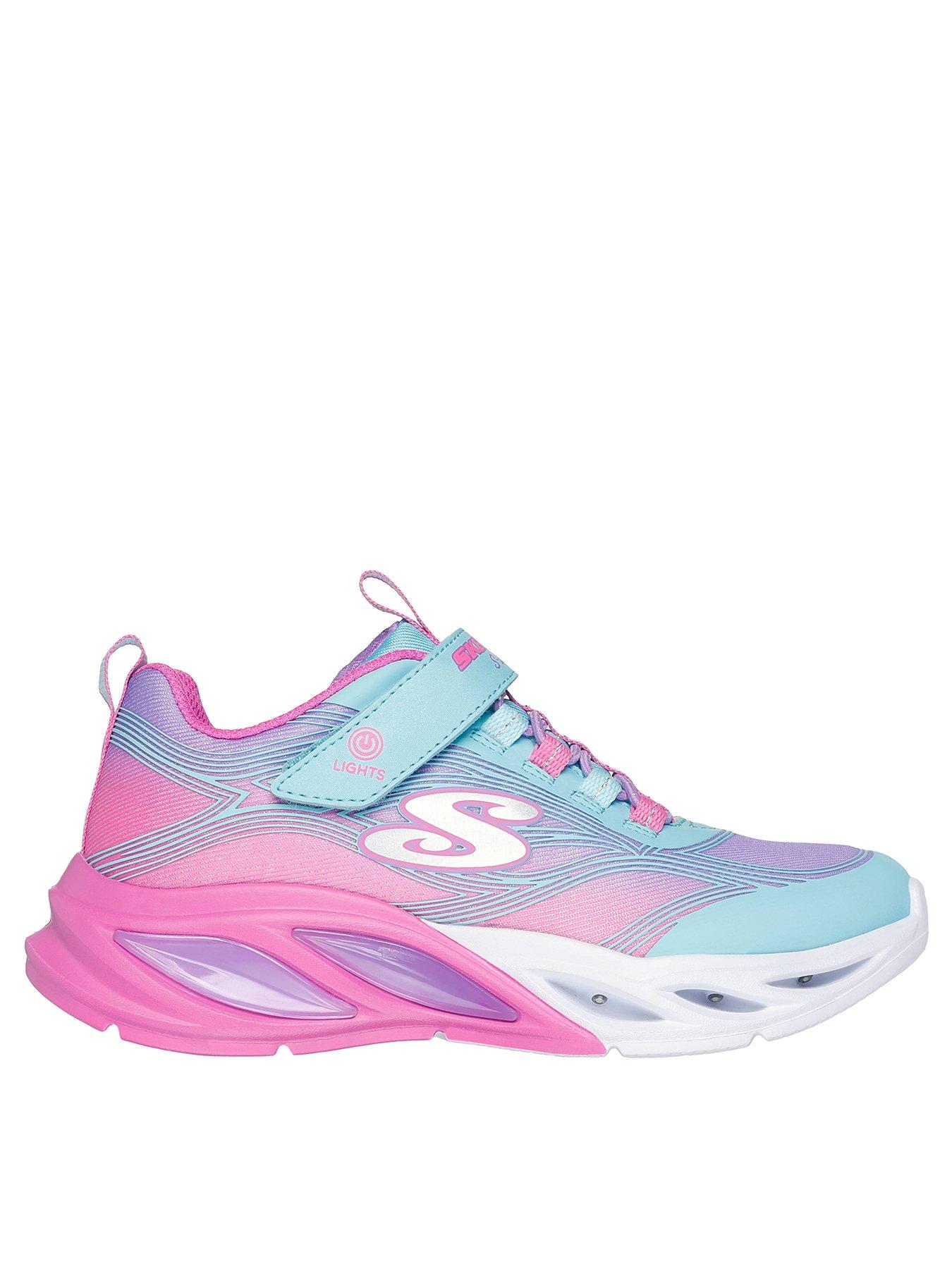 undefined Lighted Bungee  &  Strap Sneaker With Ombre Sparkle Upper