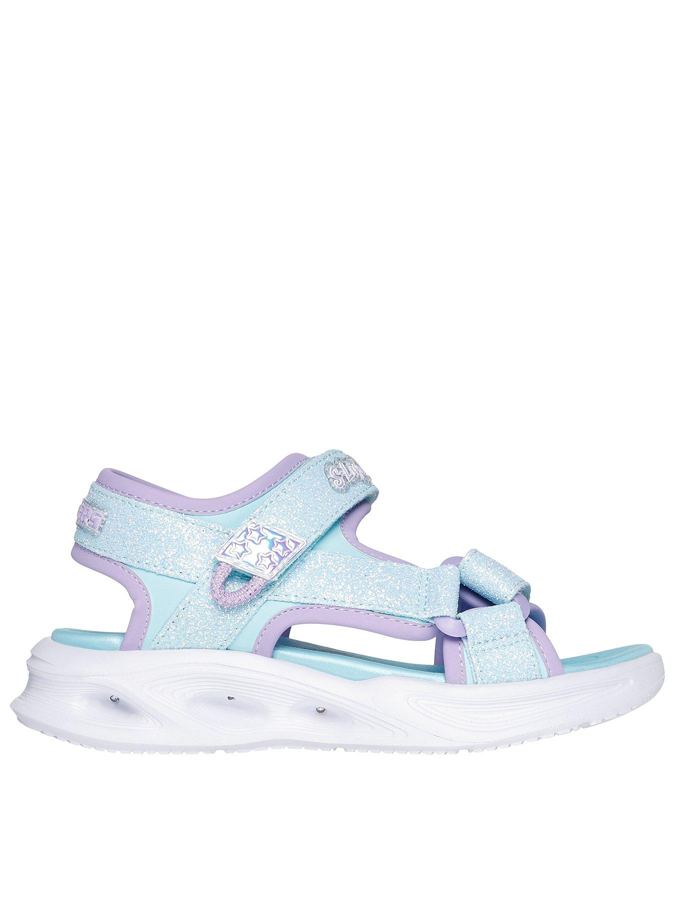 undefined Double Strap Lighted Sandal W/ Glitter Print