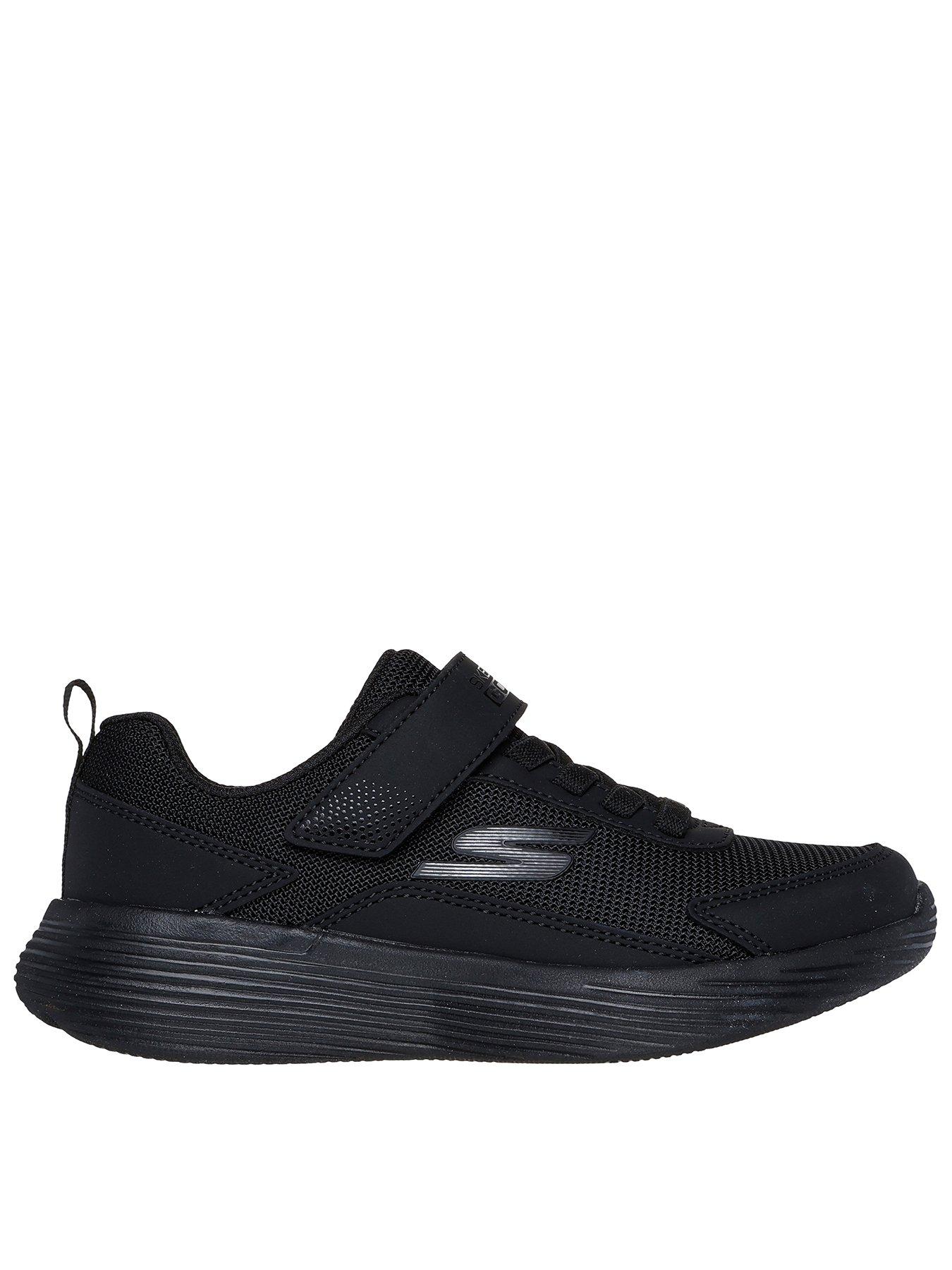 Image 1 of 5 of Skechers Lightweight Gore and Strap Trainers - Black