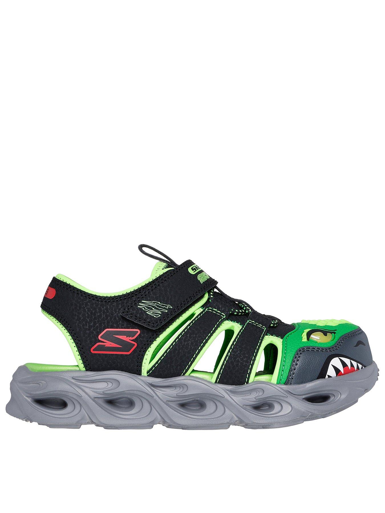 Image 1 of 5 of Skechers Lighted Fisherman Thematic Sandals - Black